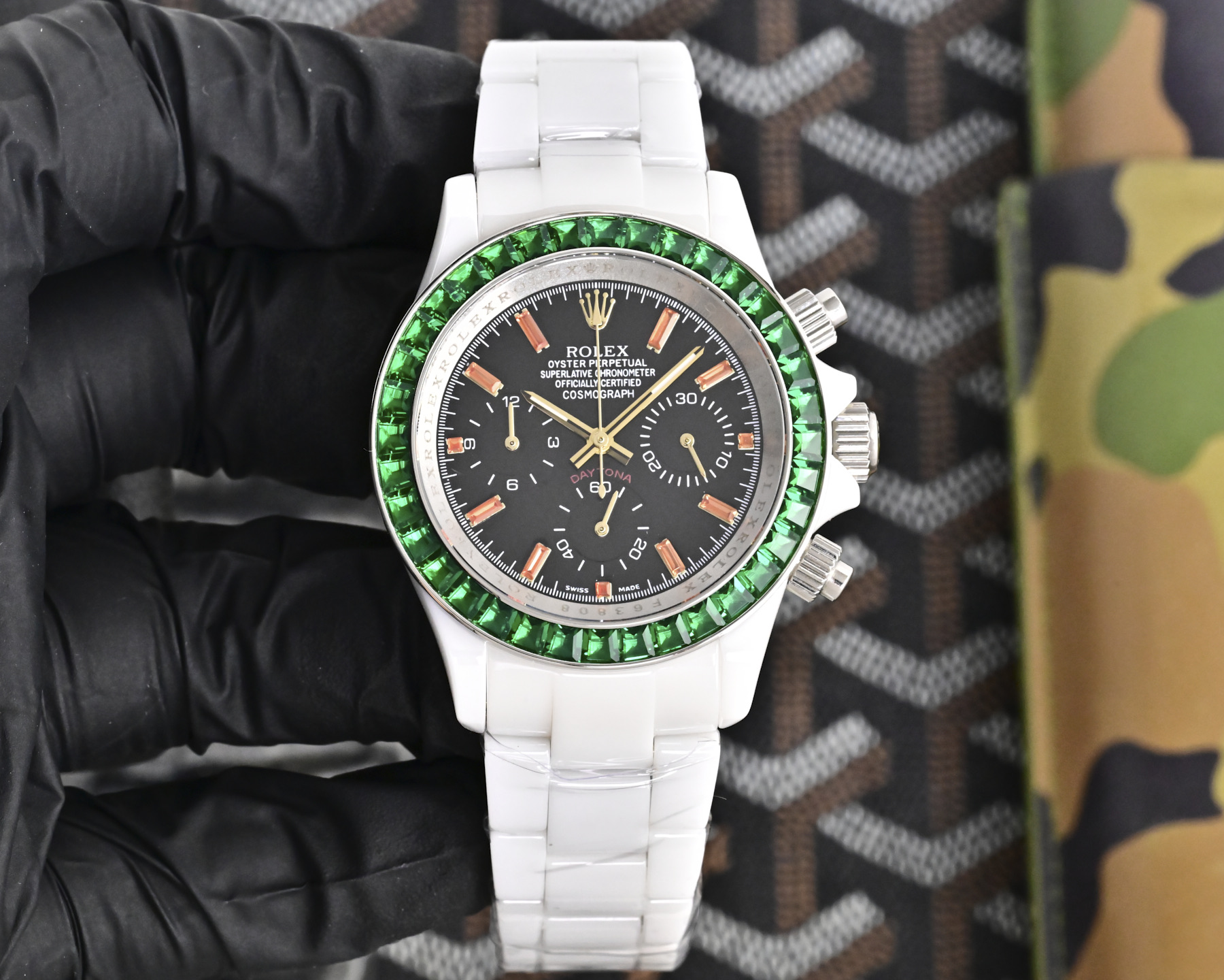 NO:947412,New Rolex Daytona Series Ceramic Case Size 43mm Mineral Coated Glass Wear-Resistant Super Luminous Japanese Multi-Function Chronograph Quartz Movement Ceramic Strap Original Buckle The Rolex Daytona You Can’t Put Down, You Can’t End It Once and for All!  ,,rolex19860909新品劳力士ROLEX 迪通拿系列 陶瓷表壳 尺寸43mm 矿物质镀膜玻璃耐磨 超强夜光 日本多功能计时石英机芯 陶瓷表带 原装扣 爱不释手的劳力士迪通拿 品不完的一劳永逸！,,rolex,Watch