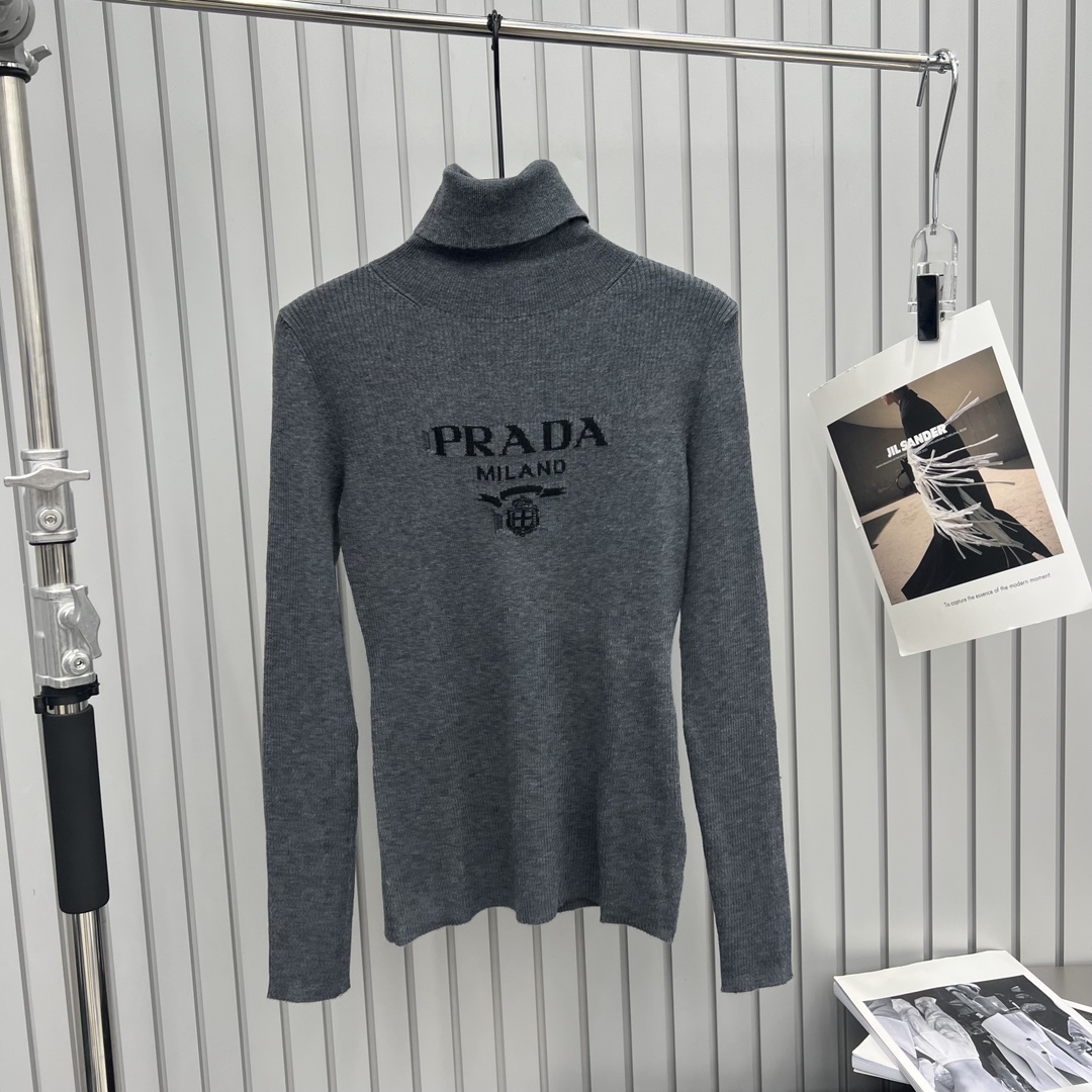 2023 Luxury Replicas
 Prada Clothing Knit Sweater Sweatshirts Knitting Wool Spring/Fall Collection Casual