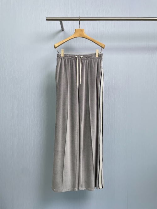 Striped Velvet Wide Leg Pants Casual High Waist Trousers for Women 1 Striped Velvet Wide Leg Pants Casual High Waist Trousers for Women