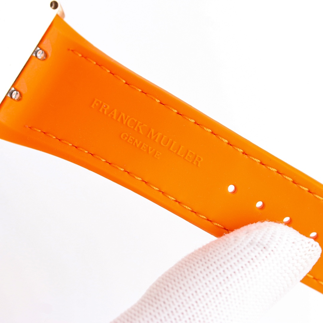 Franck Muller V45 Vanguard Rose Gold with Graffiti Dial Orange Leather Strap 10 i1743929743 4056 8