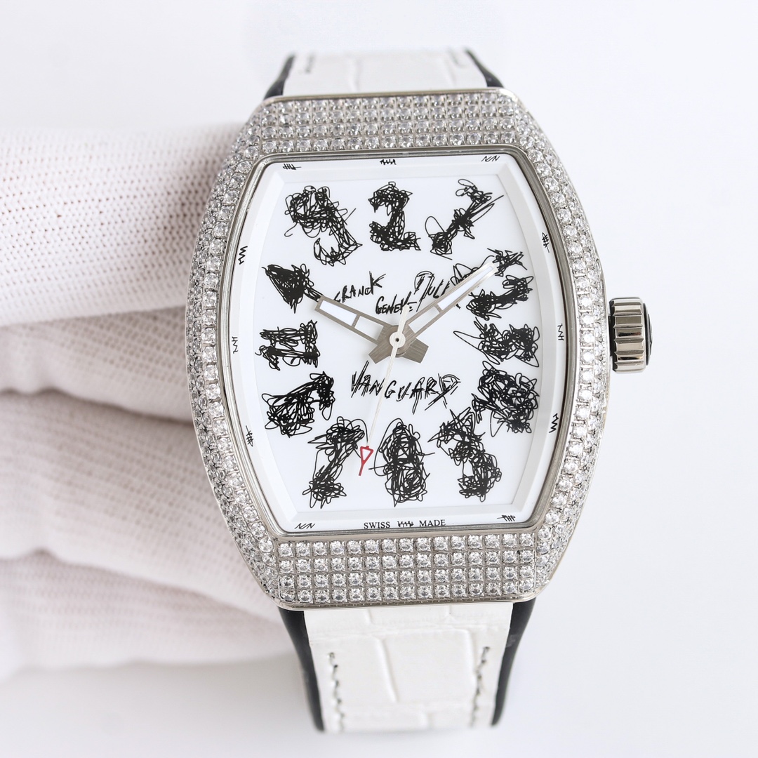Franck Muller V45 Series Diamond-Accented Watch with Loes Van Delft Skull Design 3 i1743929757 1034 1