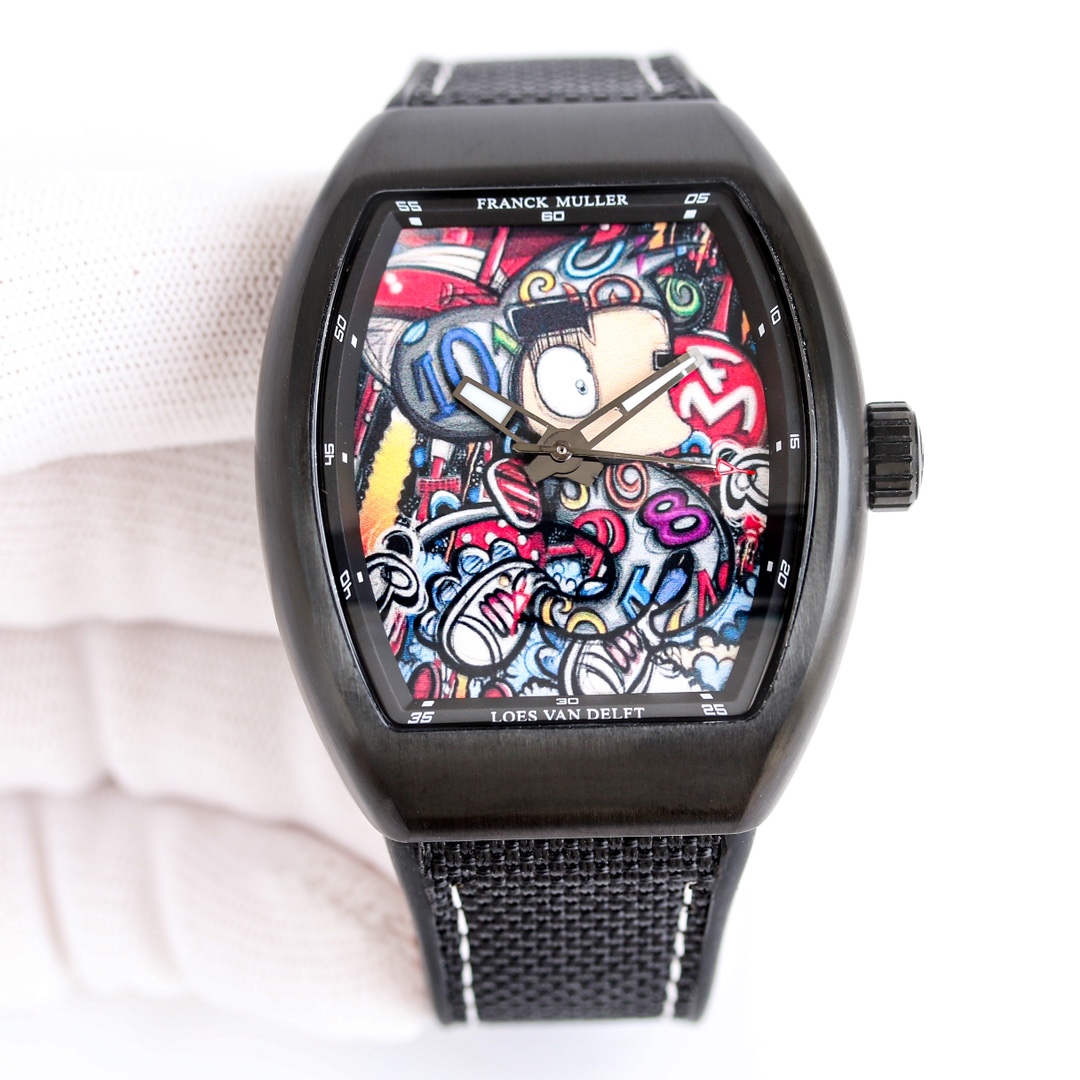 Franck Muller V45 Series Diamond-Accented Watch with Loes Van Delft Skull Design 4 i1743929757 2305 2