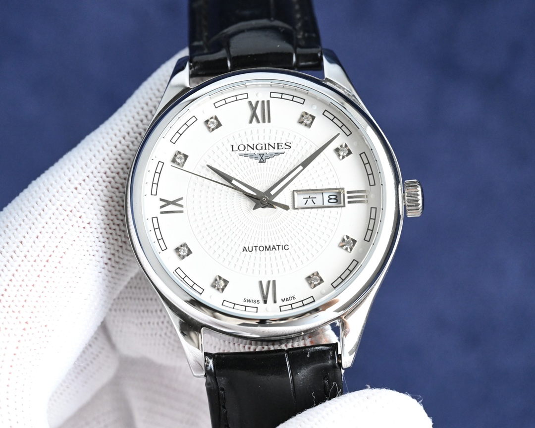 NO:393921,The latest model Longines LOGINES Longines leather steel Longines century-old model Recommended today Another good watch for the original imported 8215 mechanical movement with durability for 10 years [Applause] [Applause] [Applause]; Italy imported calf belt original butterfly buckle 39mm11mm imported 8215 Jixinrui case cover original replica 1 to 1 High-end atmospheric and high-end grade please be sure of exclusive quality, longines, cowhide19860909最新款 浪琴LOGINES 浪琴皮 钢 浪琴百年纪念款 今日推荐 又是一款机芯质量耐用长达10年的原装进口8215机械机芯的好表[鼓掌][鼓掌][鼓掌]；意大利进口小牛皮带 原装蝴蝶扣 39mm11mm 进口8215机心瑞机壳套 原版复刻1比1 高端大气上档次请认准独家品质,,longines,cowhide,Watch