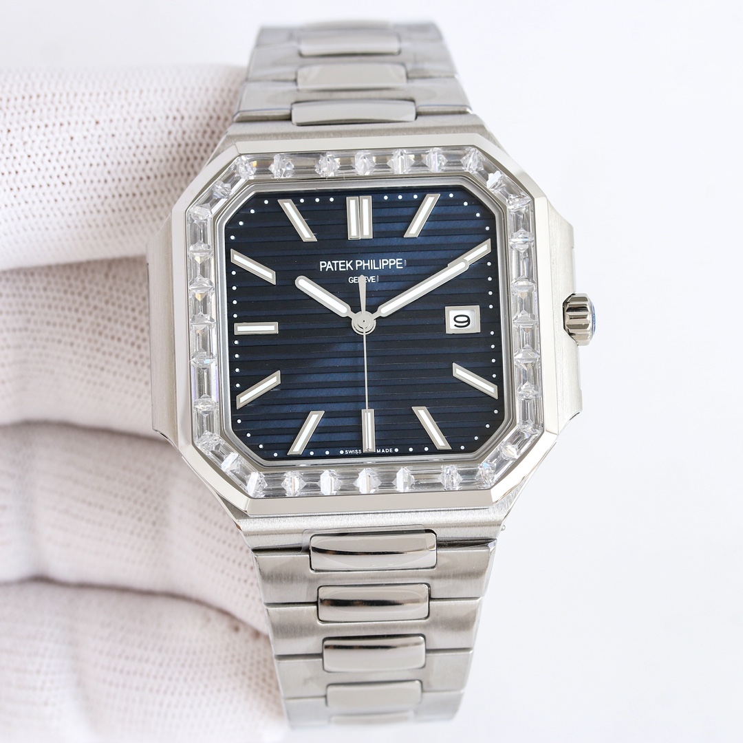 NO:393962,Patek Philippe CUBITUS Series 5821/1A-001 Watch - a perfect fusion of classic and innovation. A noble choice, a craftsmanship, a white rose. Patek Philippe CUBITUS Series 5821/1A-001 Watch, interprets the modern gentlemanly style with a 45mm atmospheric diameter, and 8.6mm thin thickness to achieve an excellent balance of elegance and comfort. The 904L stainless steel forged case has a coexistence of hardness and luster, which is timeless and innovative, showing extraordinary taste. Perspective, without fear of time. Sapphire crystal mirror, high scratch resistance, wear resistance, transparent and flawless, ensuring clear reading. The flow of light and shadow shows low-key luxury. Excellent movement, accurate and eternal, equipped with automatic mechanical movement to plywood  , precise and stable when walking, with abundant power, inheriting Patek Philippe's consistent watchmaking essence and giving the wrist a lasting power. Details are exquisite and the style is sustainable. From case polishing to dial design, every detail is polished with craftsmanship, simple without losing its sharpness. Whether it is business occasions or daily wear, it can show extraordinary style. Patek Philippe CUBITUS 5821/1A-001 - is not only a witness of time, but also a symbol of identity. Have it immediately and achieve a legend!  ,,patek philippe19860909百达翡丽 CUBITUS系列 5821/1A-001 腕表——经典与创新的完美融合 尊贵之选,匠心之作,白 玫同价 百达翡丽CUBITUS系列 5821/1A-001 腕表,以45mm大气表径诠释现代绅士风范,8.6mm纤薄厚度成就优雅与舒适的绝佳平衡.904L精钢锻造表壳,硬度与光泽并存,历久弥新,彰显非凡品味.  通透视界,无惧时光 蓝宝石水晶镜面,高抗刮耐磨,通透无瑕,确保读时清晰如初.光影流转间,尽显低调奢华.  卓越机芯,精准永恒 搭载 自动机械机芯改夹板 ,走时精准稳定,动力充沛,传承百达翡丽一贯的制表精髓,赋予腕间恒久动力.  细节至臻,风格永续 从表壳抛光到表盘设计,每一处细节均经匠心打磨,简约而不失锋芒,无论是商务场合还是日常佩戴,皆能彰显非凡格调.  百达翡丽 CUBITUS 5821/1A-001——不止是时间的见证,更是身份的象征. 即刻拥有,成就传奇！,,patek philippe,Watch