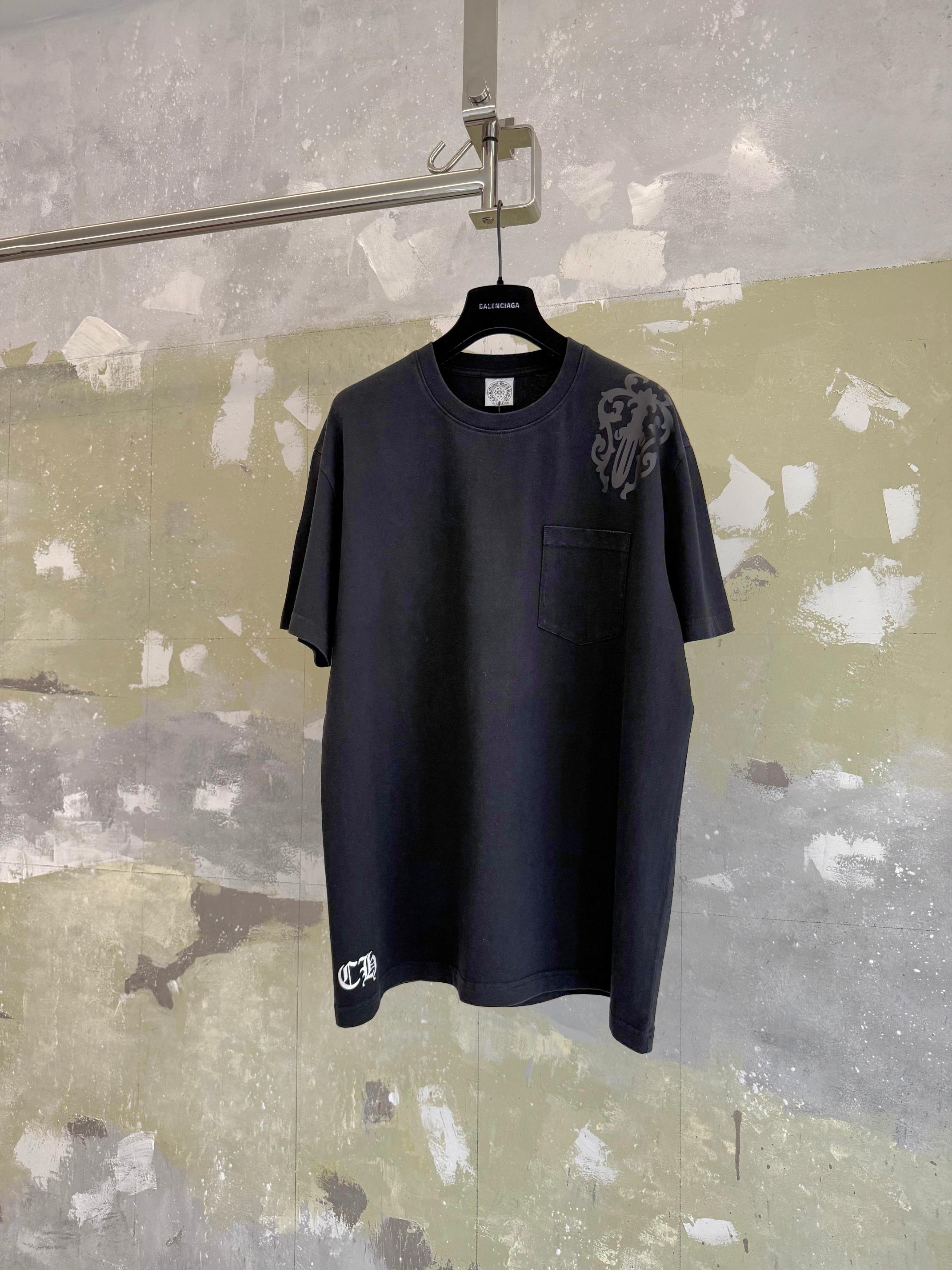 Chrome Hearts CH 克罗心 Vintage 十字暗影水洗短袖