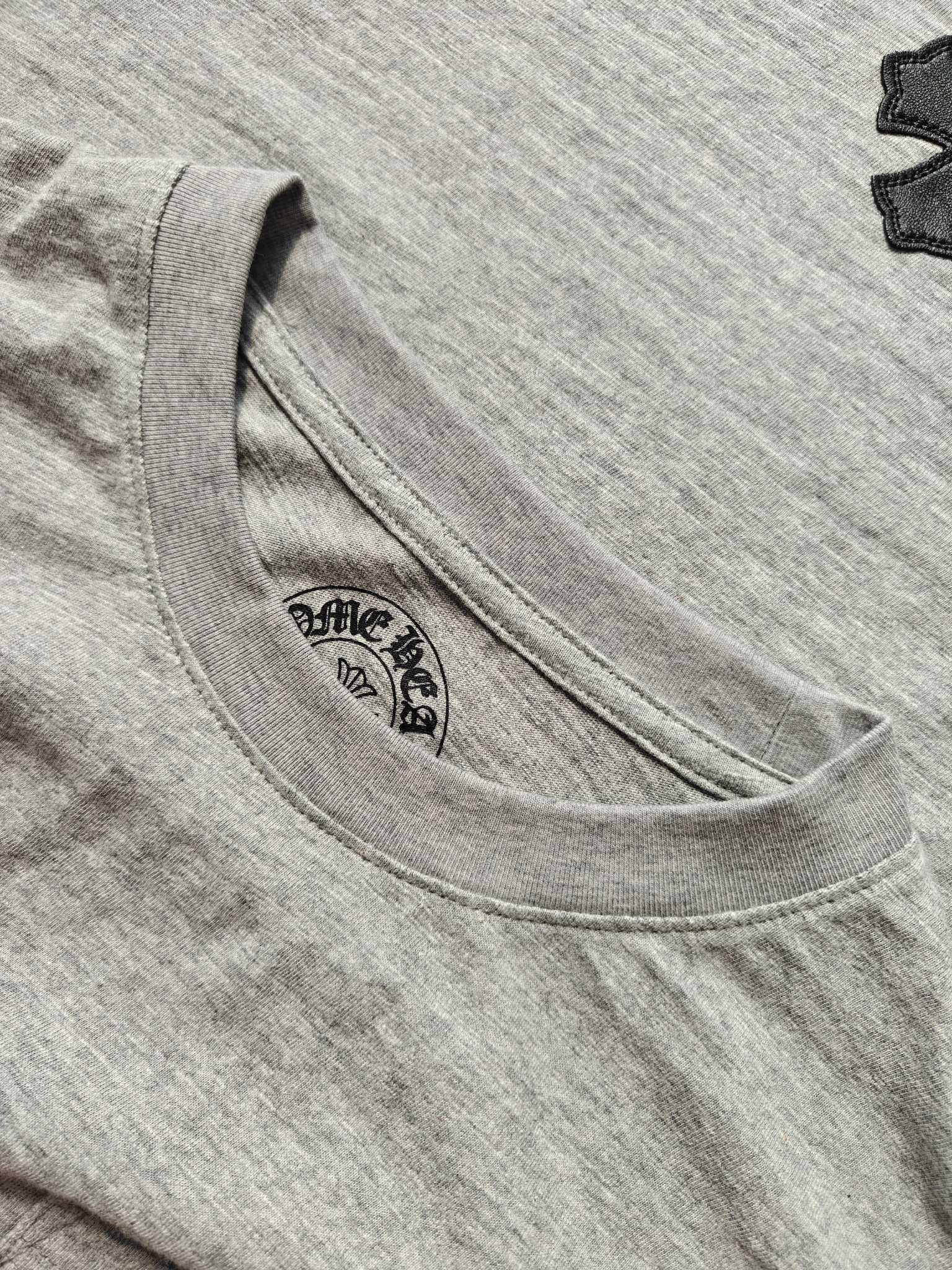 Chrome Hearts CH 克罗心 花纱竹节棉拼皮短袖