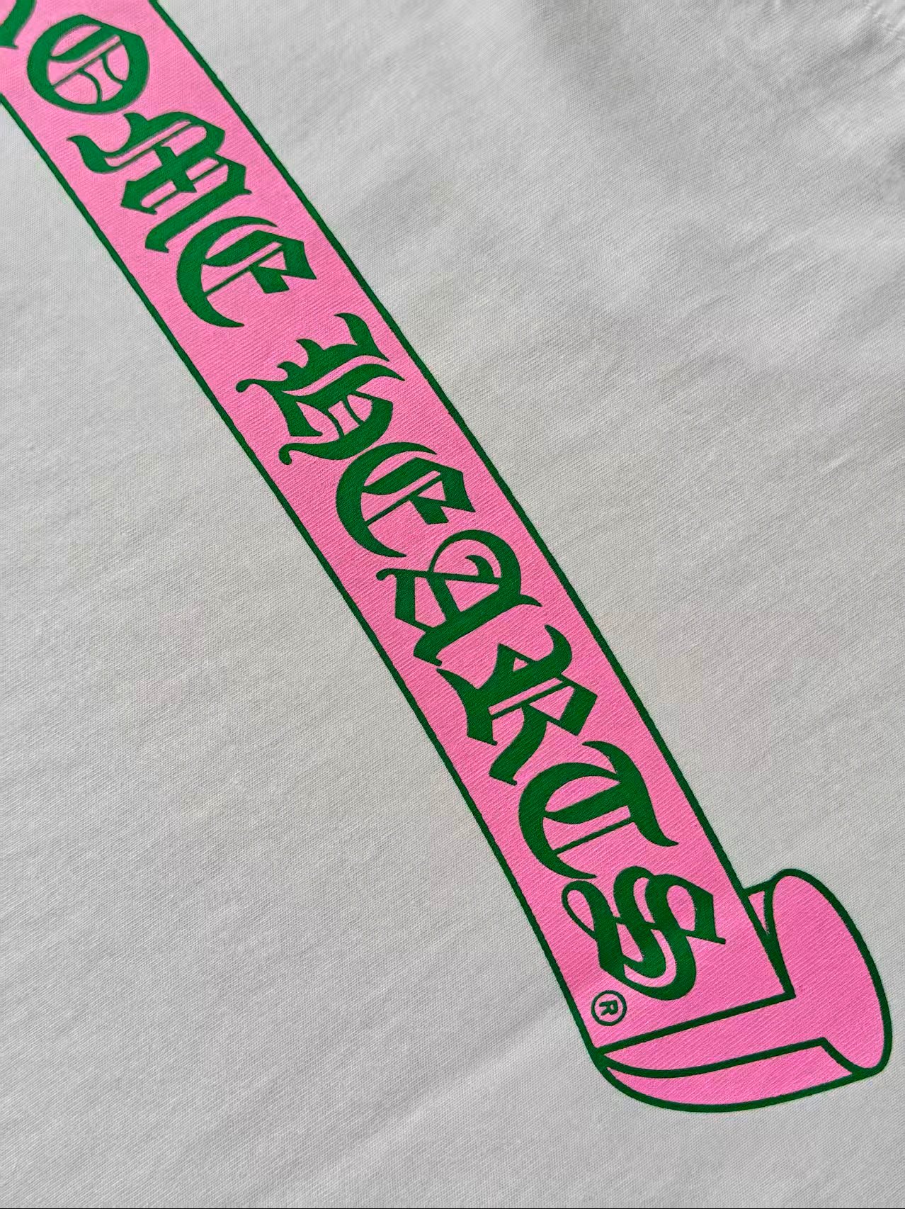 Chrome Hearts CH 克罗心 卷轴 粉绿卷轴印花短袖