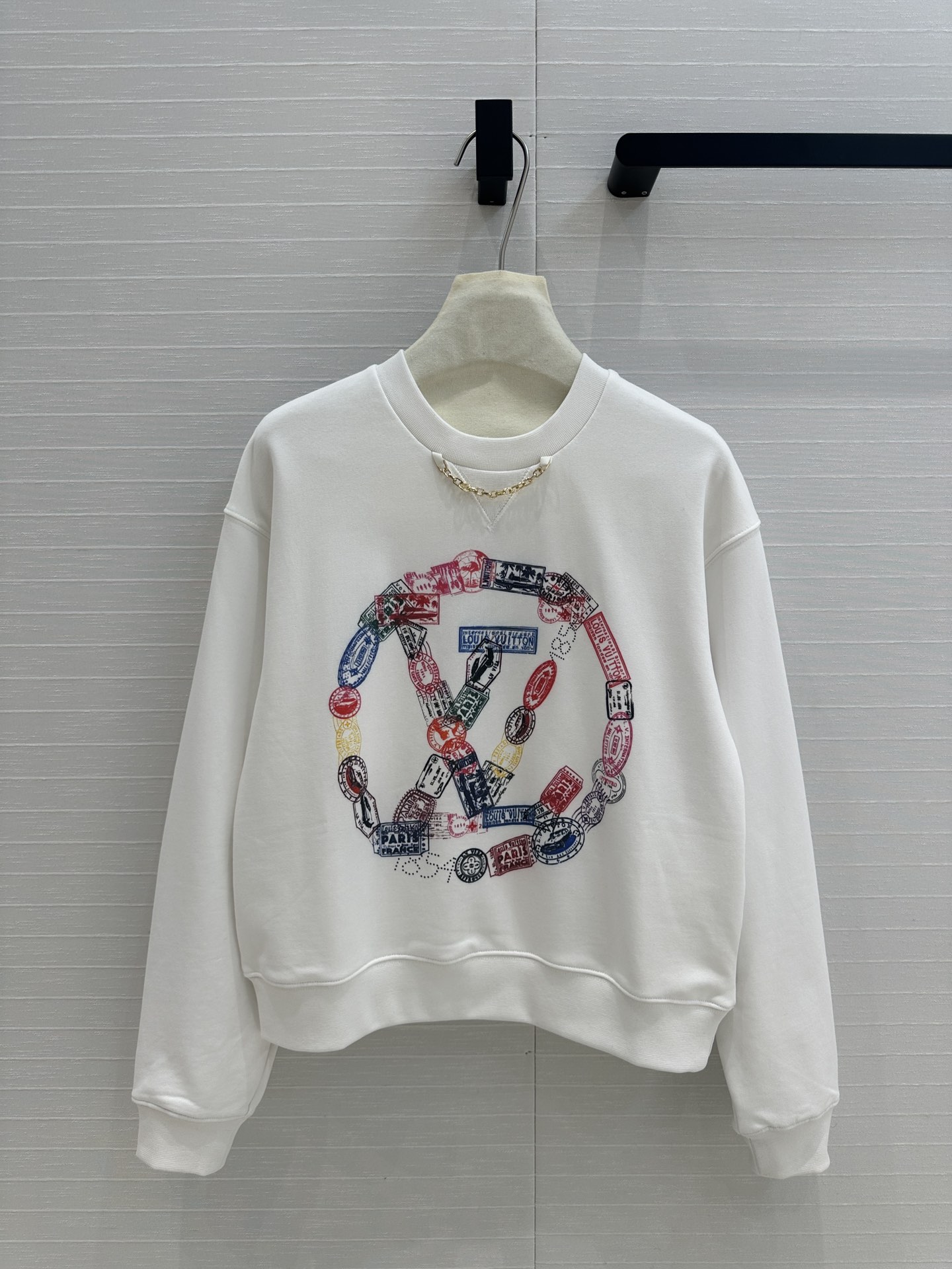 Louis Vuitton Vêtements Sweatshirts Réplique de la France
 Imprimé Série automne Peu importe