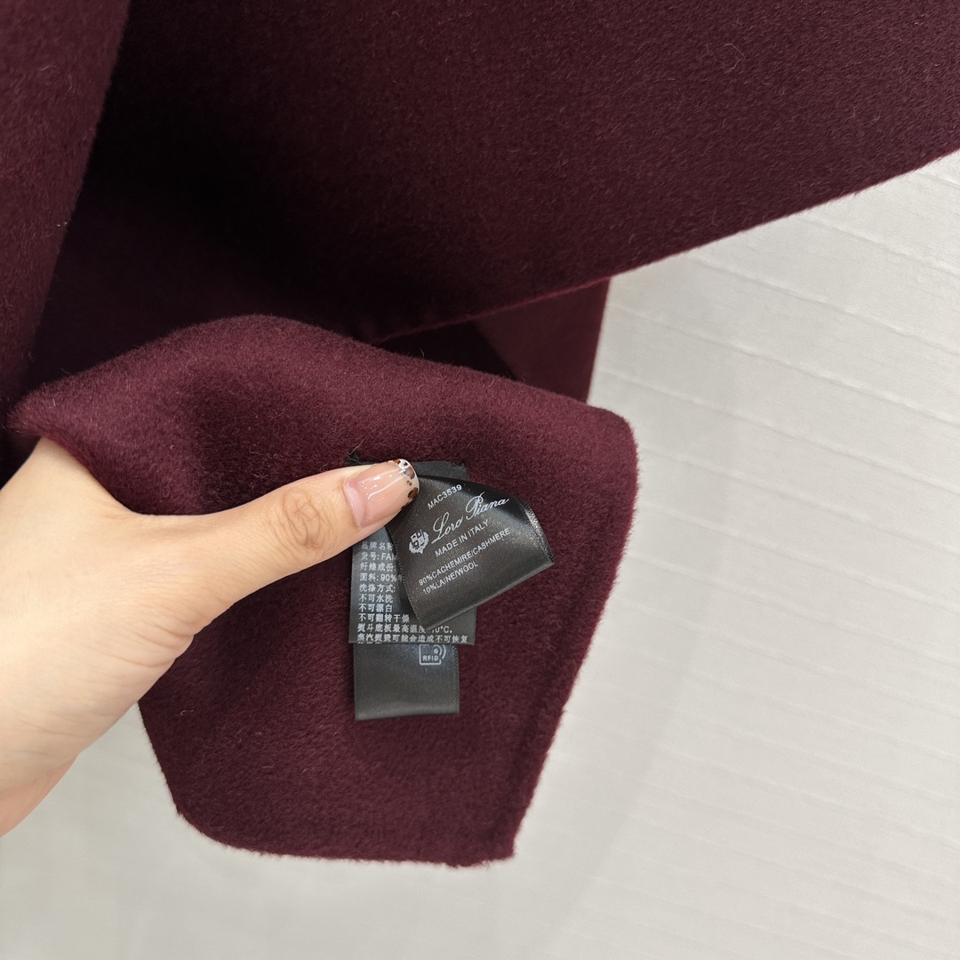独家首发❤️高端品质！Loro Piana高奢老钱风！重工真皮包边工艺羊绒披肩大围巾斗篷！进口100%绵