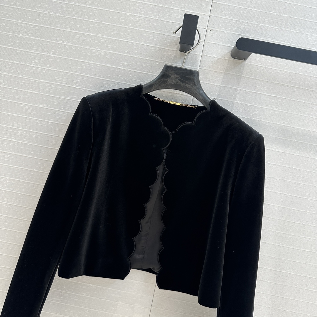 Chic Fall-Winter New Items: Velvet Suit with Embroidered Jacket and Skirt - 图片 3