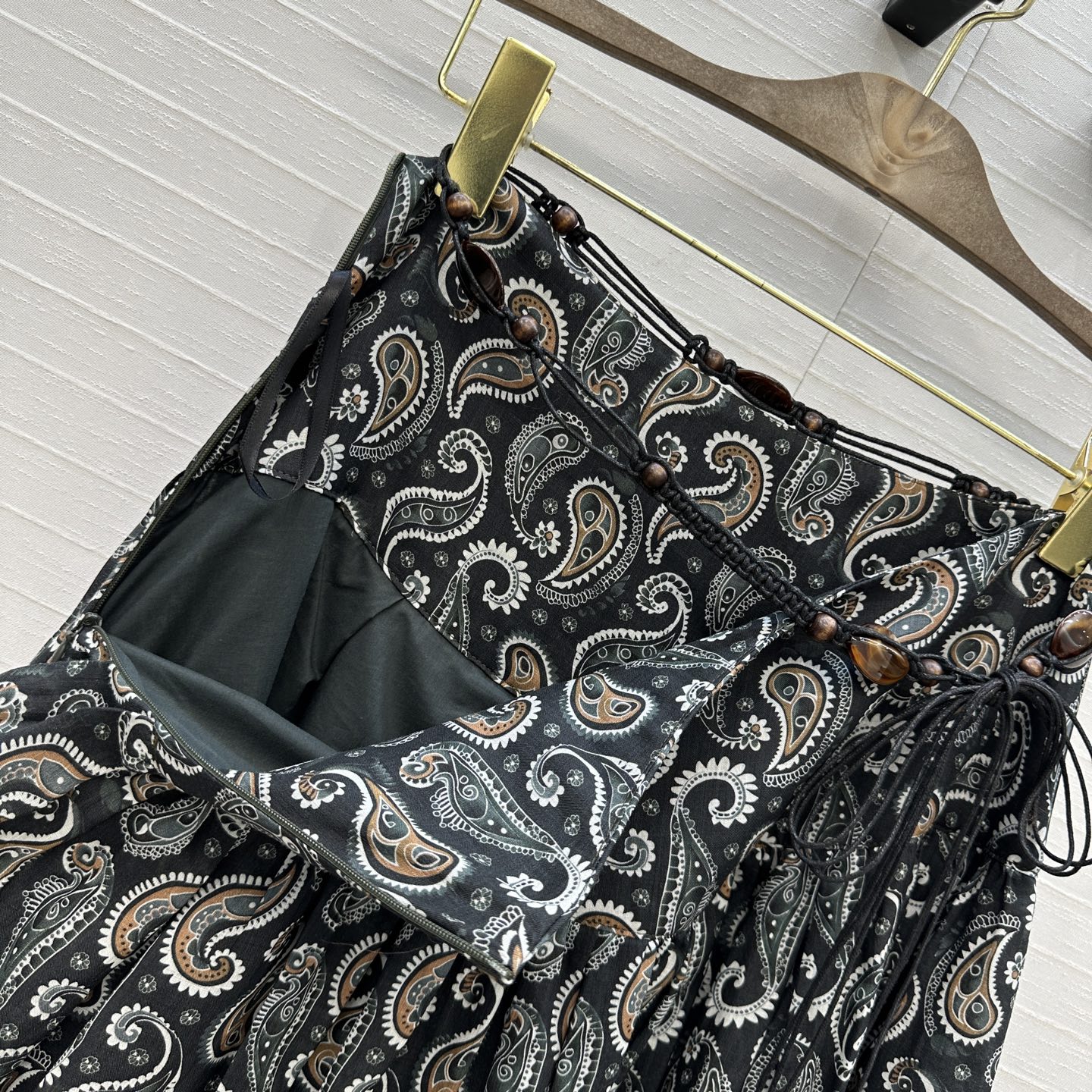 独家首发！原单品质，⛱️zm南法度假风穿搭，波嬉风 法式优雅气质佩里斯印花长半裙❤️定制进口亚麻面料质感