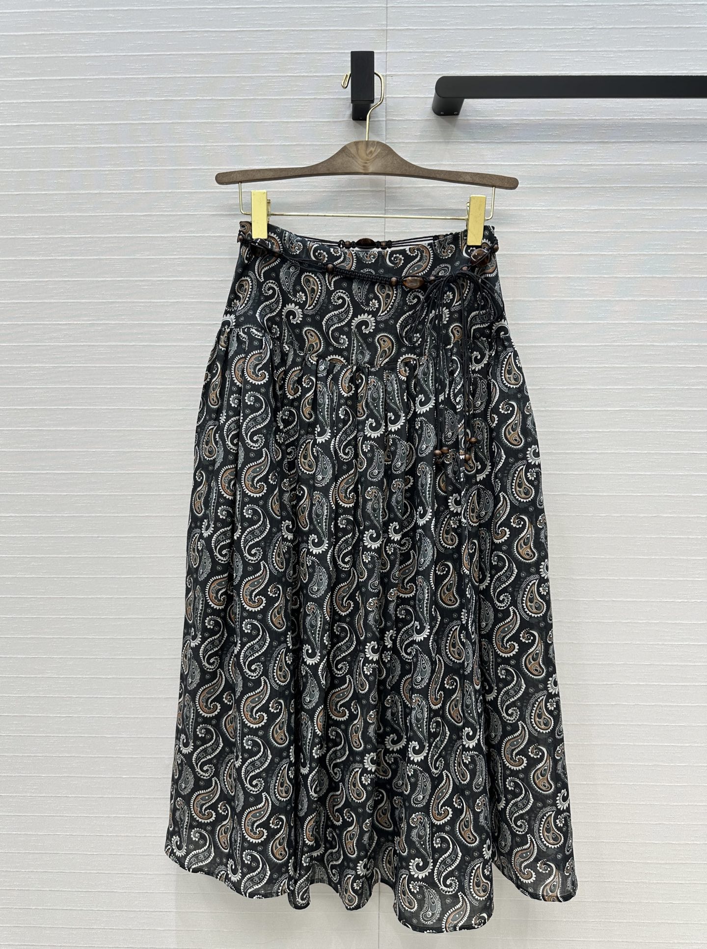 独家首发！原单品质，⛱️zm南法度假风穿搭，波嬉风 法式优雅气质佩里斯印花长半裙❤️定制进口亚麻面料质感