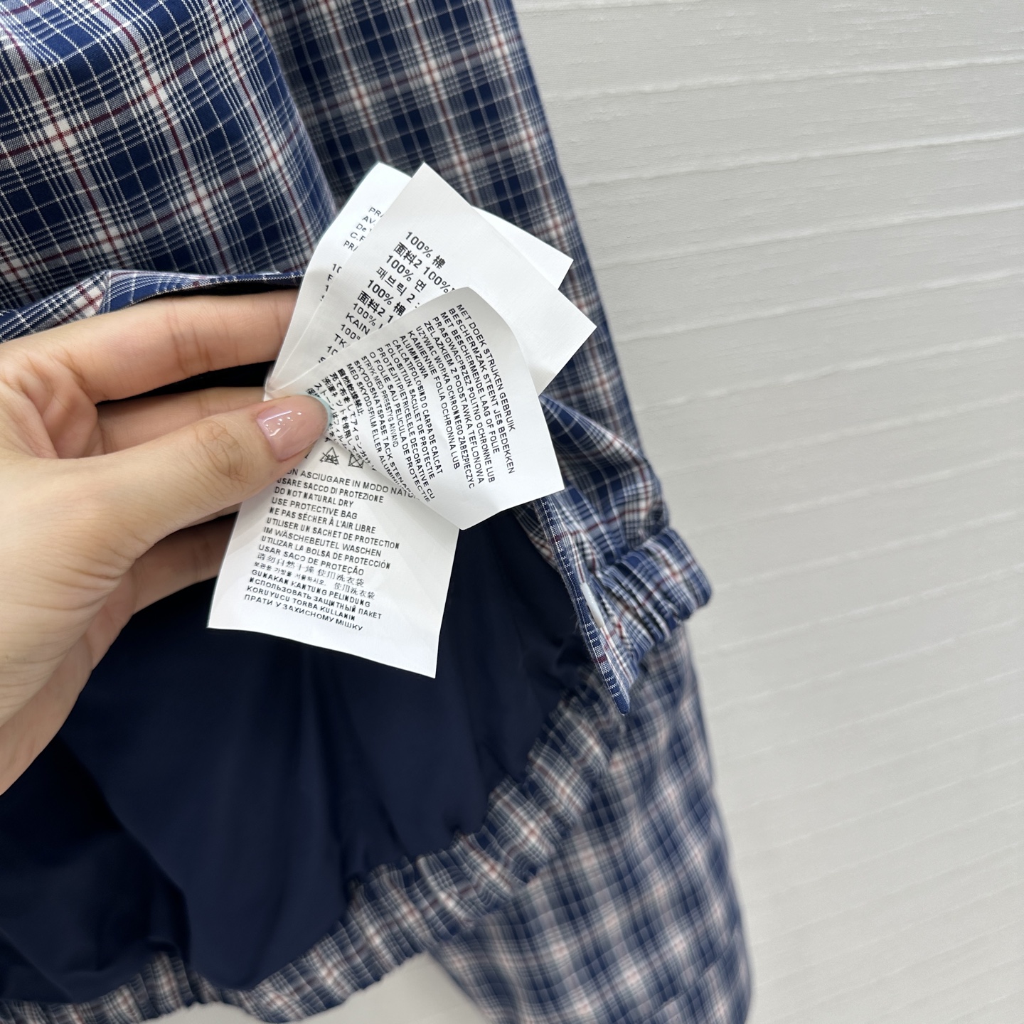 独家首发❤️ 原单品质🌸miu系少女穿搭！L’Été系列蓝调格纹衬式夹克廓形外套！定位刺绣字母logo点