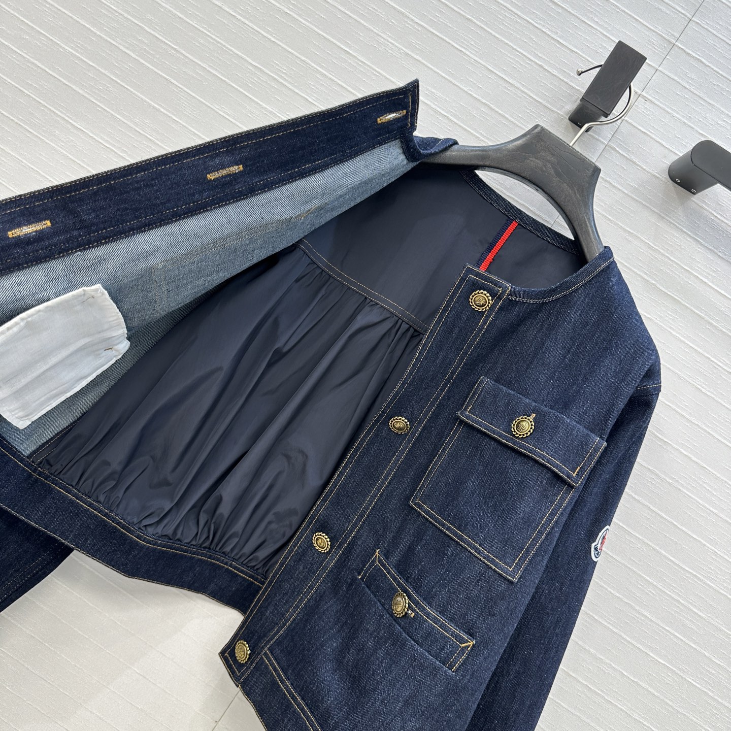 P759 Original Scavenging Suit: New Salt Monc* Girl Water-Washing Cowboy Jacket - 图片 8