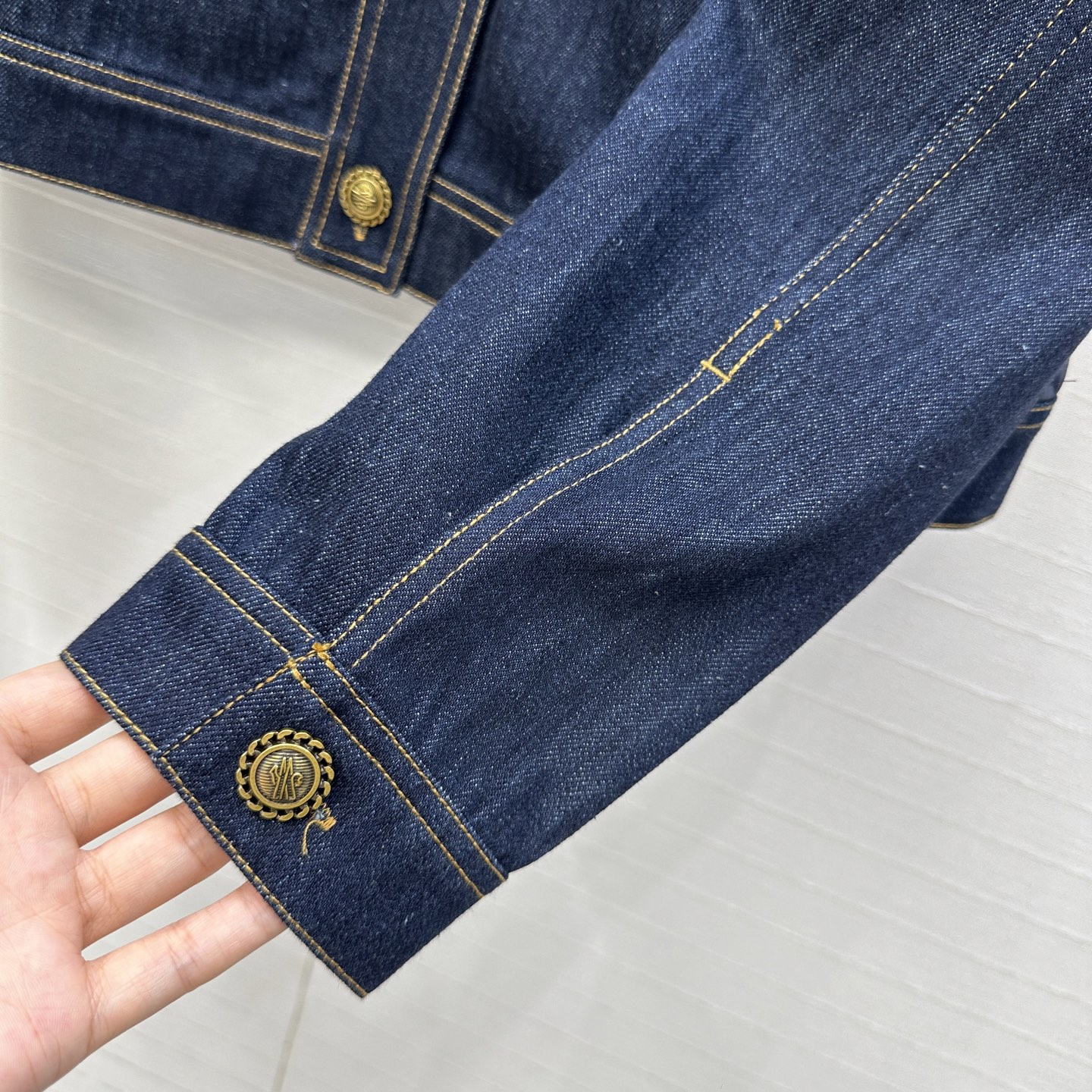 P759 Original Scavenging Suit: New Salt Monc* Girl Water-Washing Cowboy Jacket - 图片 7