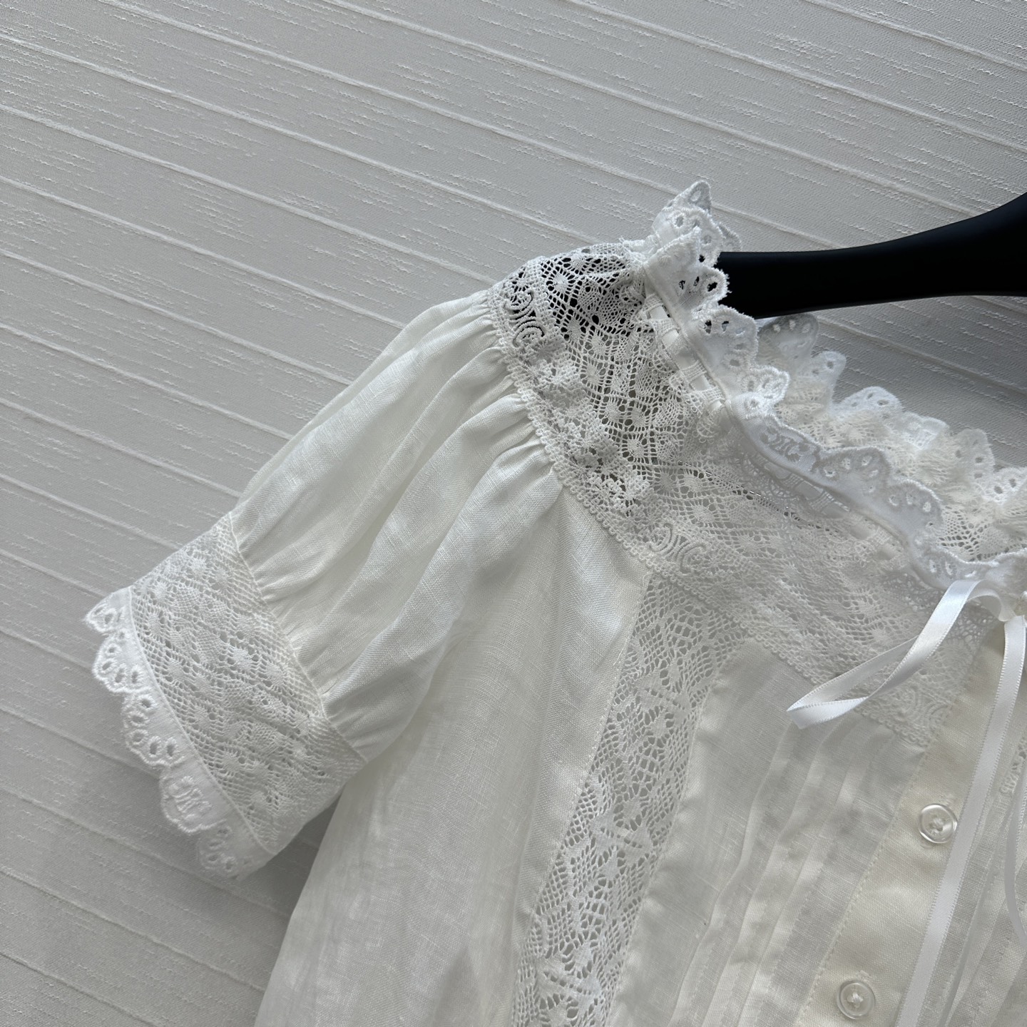 Stylish One-Size-Fits-All Dress with Nanfa Vacation Embroidery and Lace Detail - 图片 3