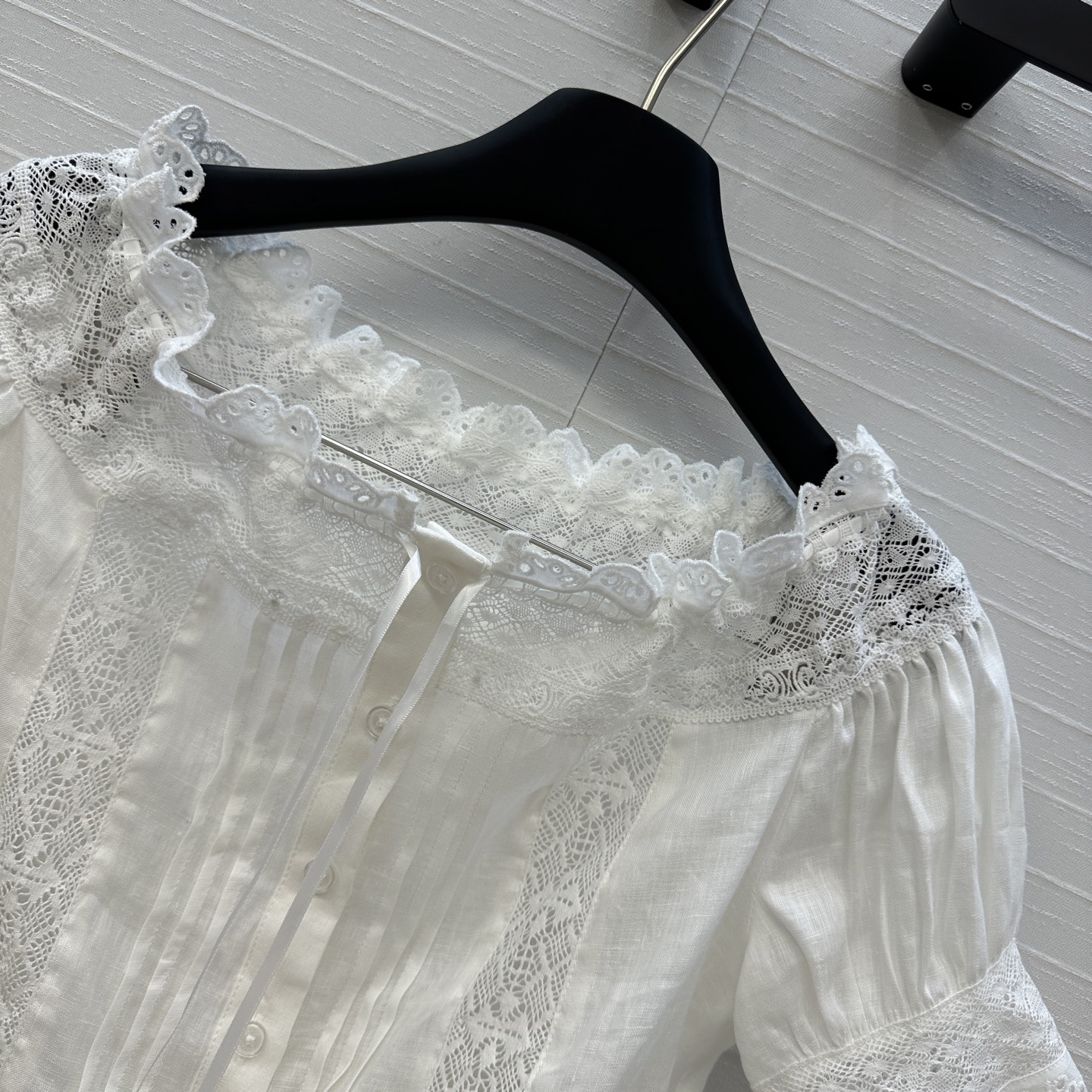 Stylish One-Size-Fits-All Dress with Nanfa Vacation Embroidery and Lace Detail - 图片 4