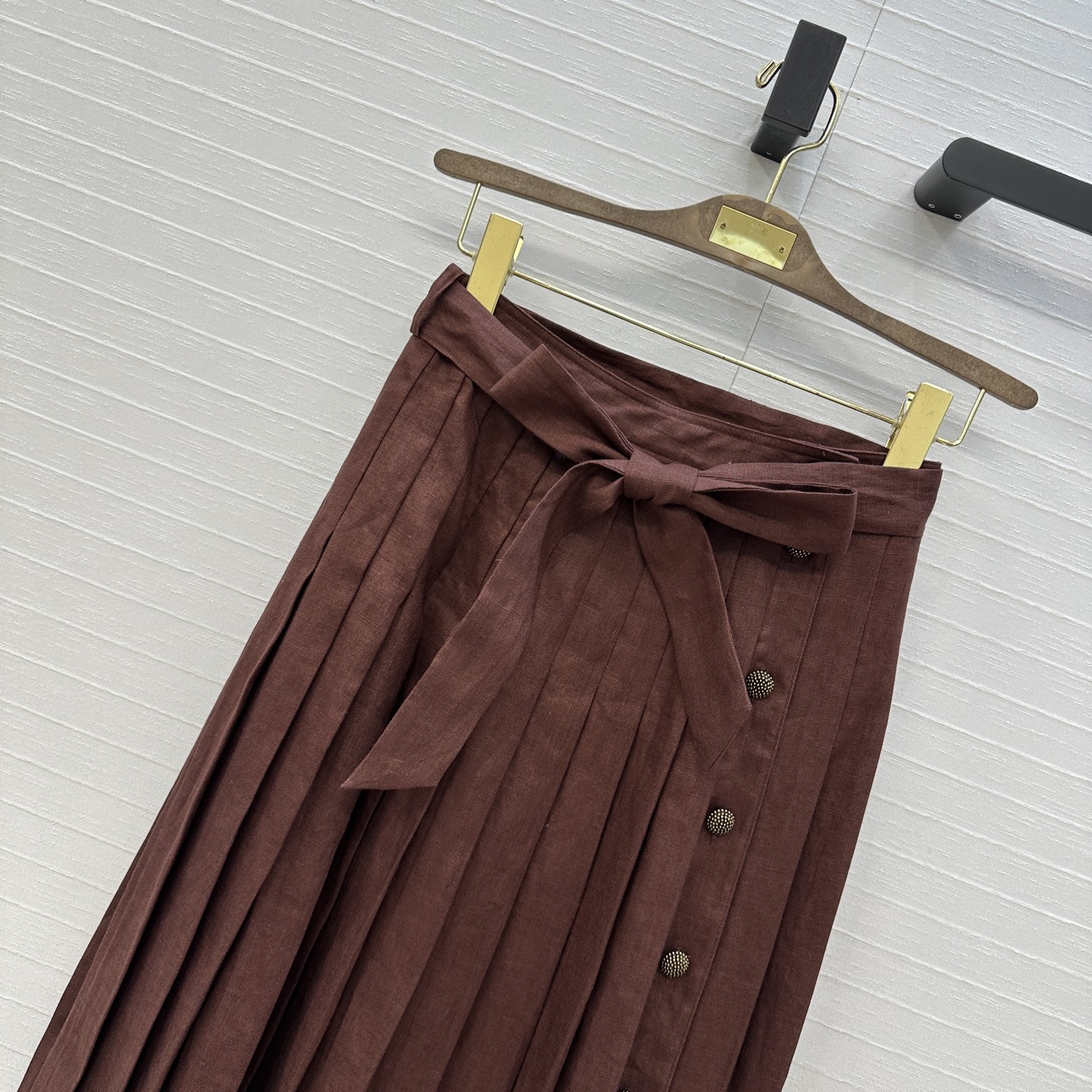 Women’s Suit Recommendation: P759 Linen Skirt with Strap-and-Tip Design - 图片 2