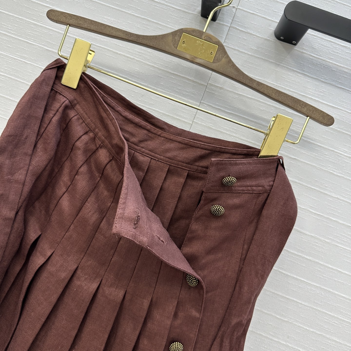 Women’s Suit Recommendation: P759 Linen Skirt with Strap-and-Tip Design - 图片 5