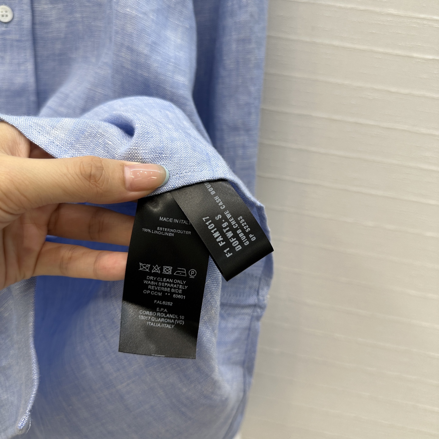 独家首发📍高端原单品质25ss早春新品！Loro piana老钱风蓝白拼色衬衫！100%亚麻融入混色纱线