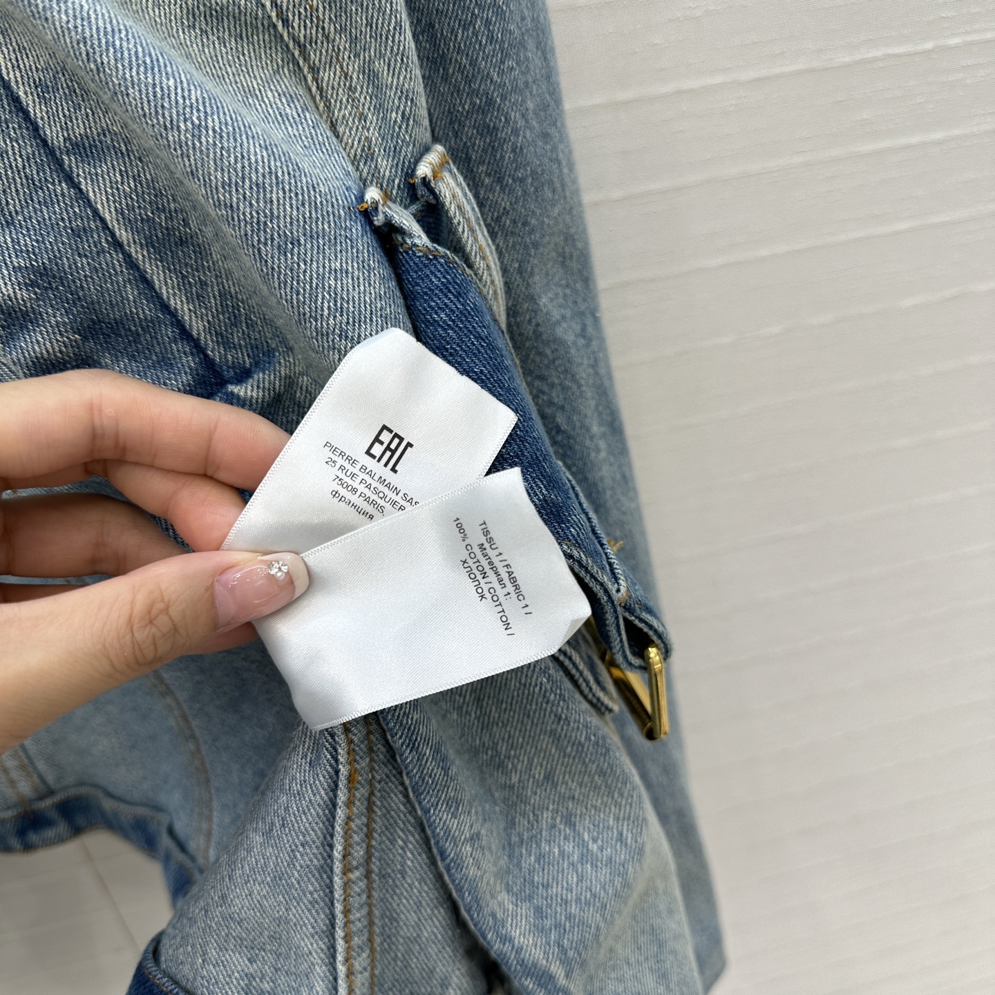 Stylish V-Laced Blue Cowboy Coat for Women: P840 Original Suit Review - 图片 8