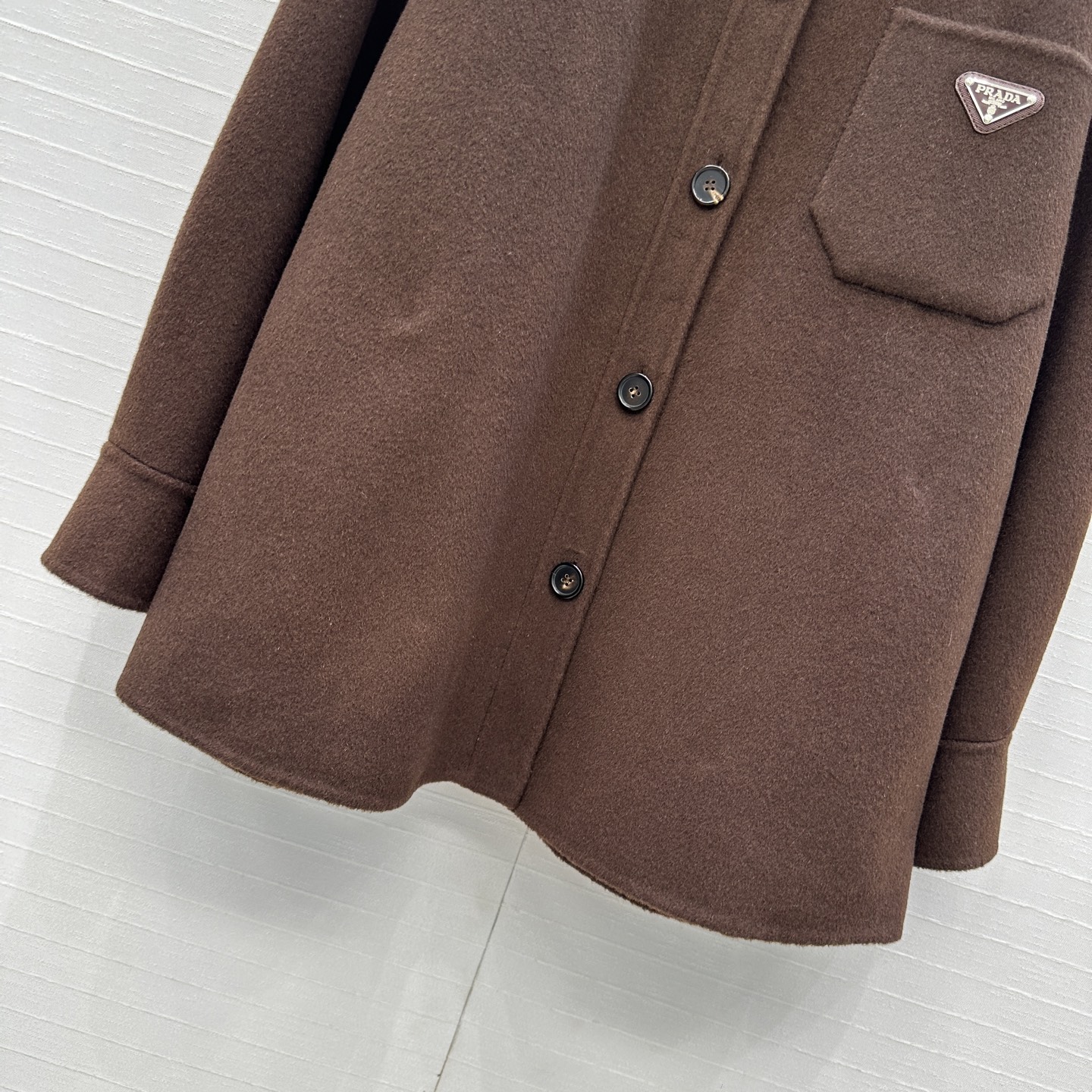 独家首发❤️高端原单品质！PR早秋新品 三角标大衣外套！时髦精必入叠搭神器！纯手工制作双面尼羊绒大衣！气