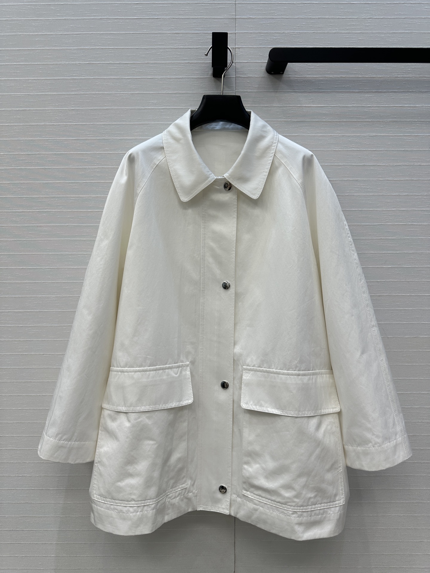 P984 Female Suit: White Jackets, American Style, Custom-Made Cotton, Detailed Design - 图片 1