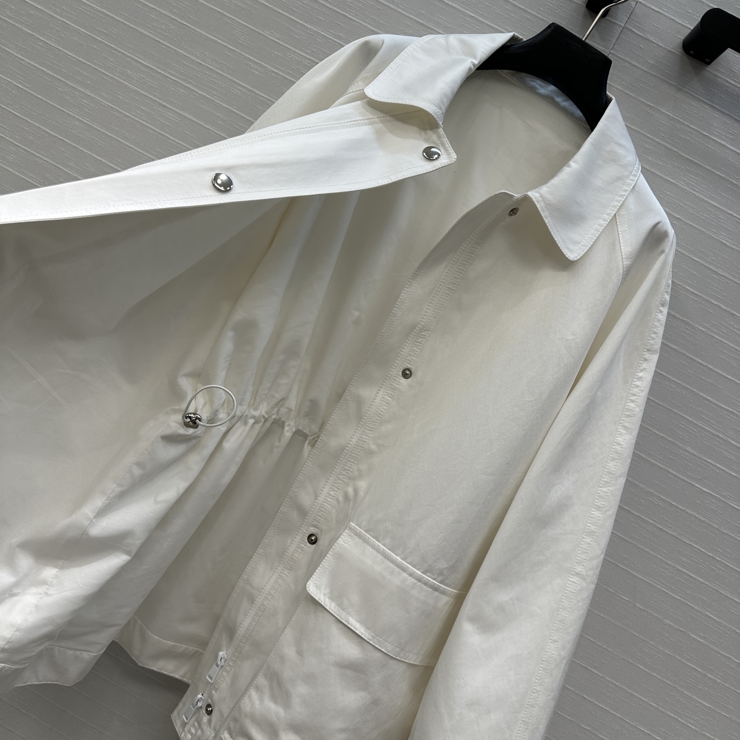 P984 Female Suit: White Jackets, American Style, Custom-Made Cotton, Detailed Design - 图片 6