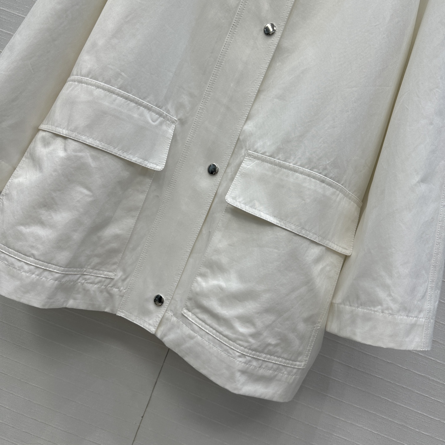 P984 Female Suit: White Jackets, American Style, Custom-Made Cotton, Detailed Design - 图片 5
