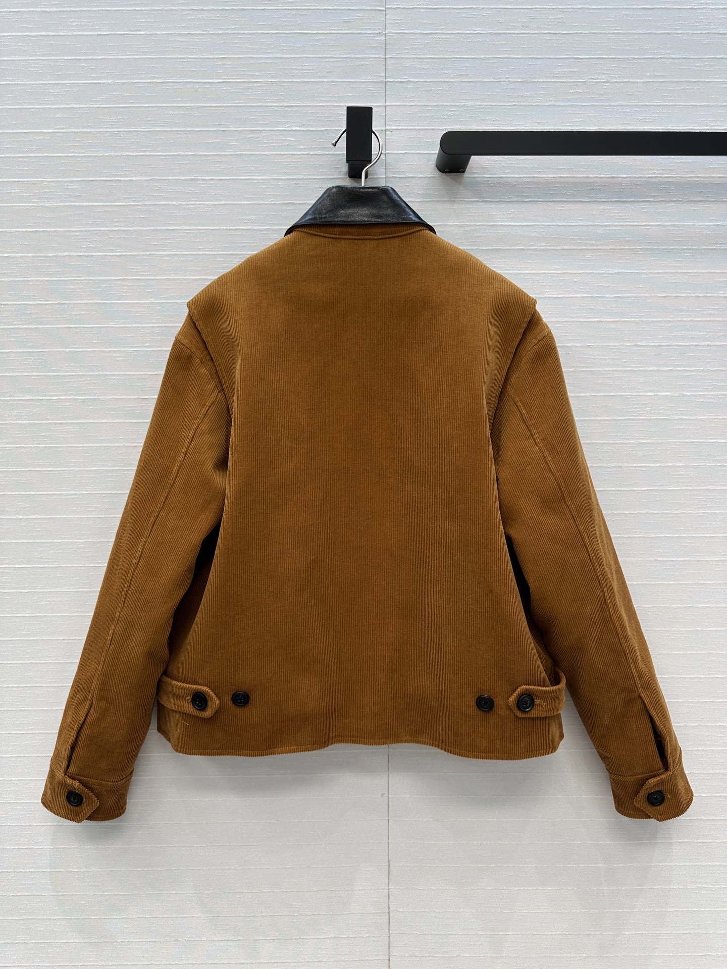 独家首发❤️原单品质！miu系少女知识分子时髦穿搭！真皮翻领拼接灯芯绒棉服外套！立体剪裁短款H版型演绎秋