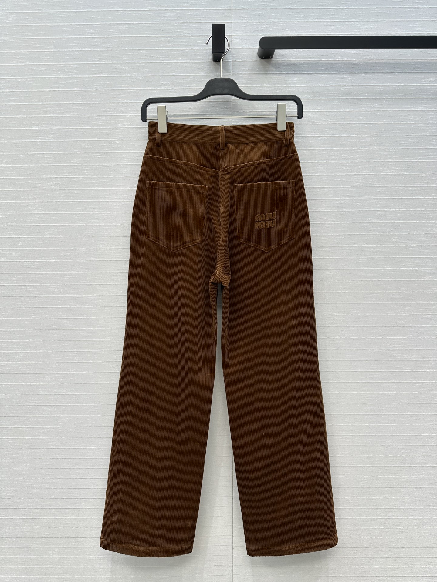 独家首发❤️原单品质！miu系少女知识分子时髦穿搭！贴绣字母灯芯绒时髦直筒裤！极简主义设计慵懒随性的高级