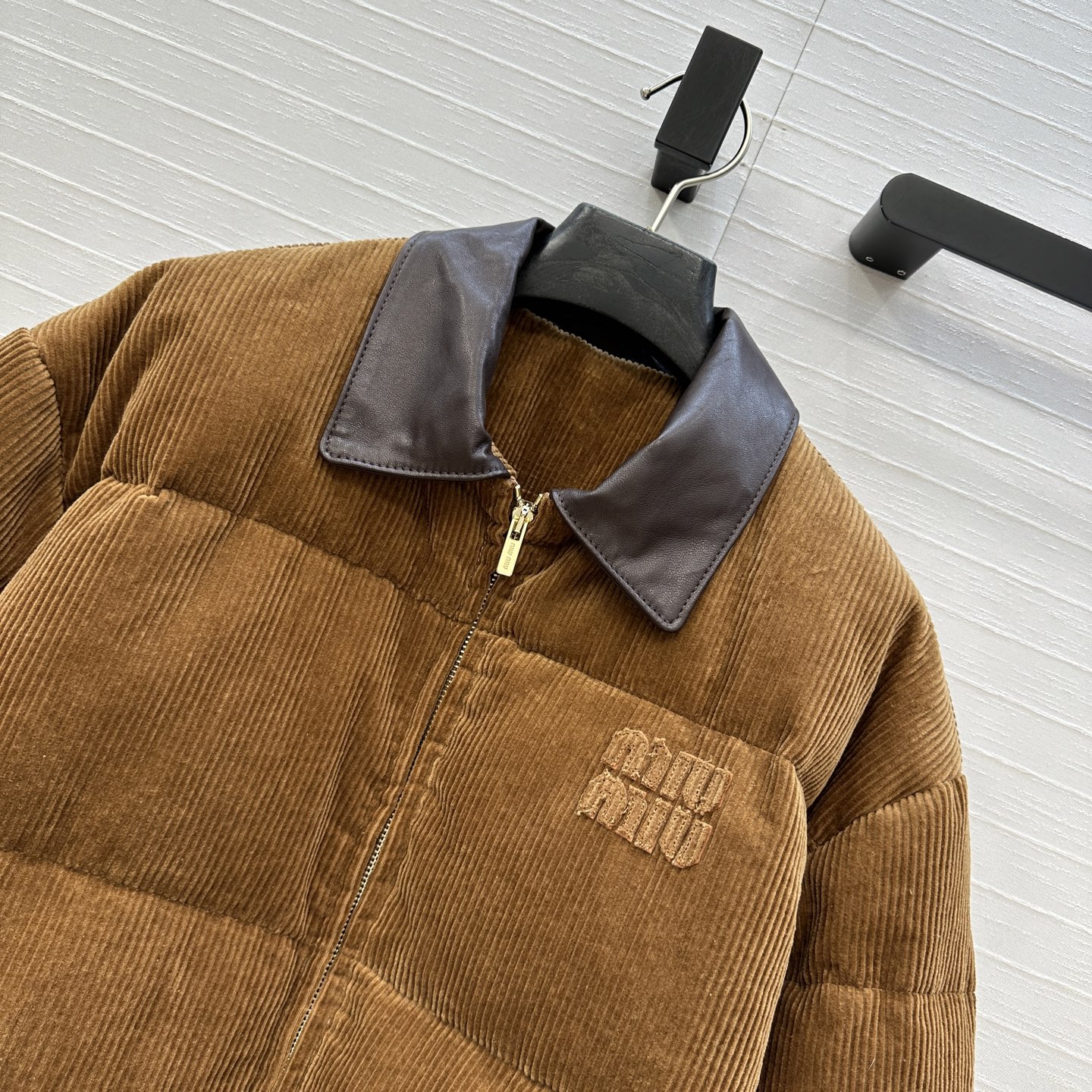 Miu Miu Corduroy Puffer Jacket with Leather Collar - Stylish and Warm 5 i1756405929762 605 0 3