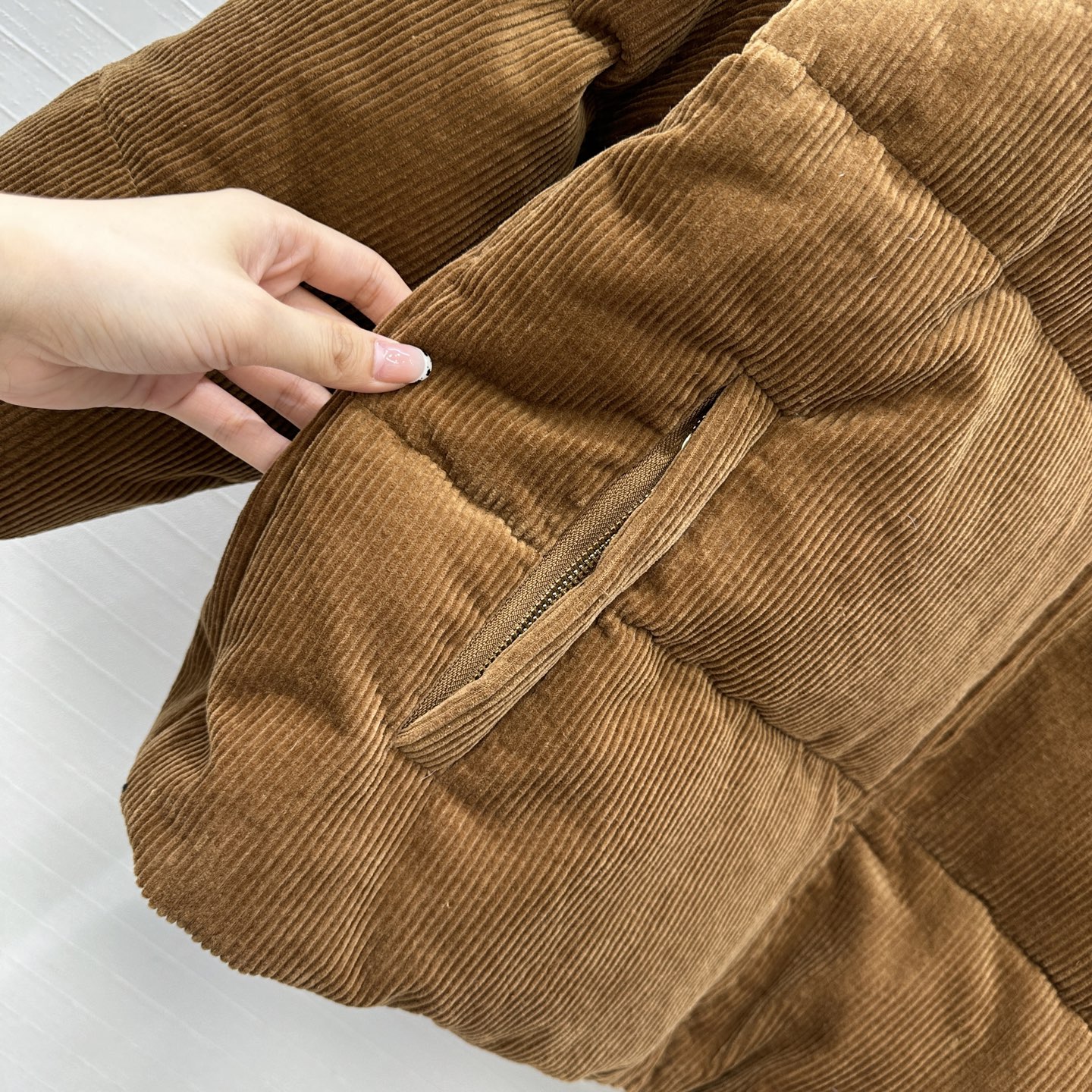 Miu Miu Corduroy Puffer Jacket with Leather Collar - Stylish and Warm 6 i1756405929795 2365 0 4