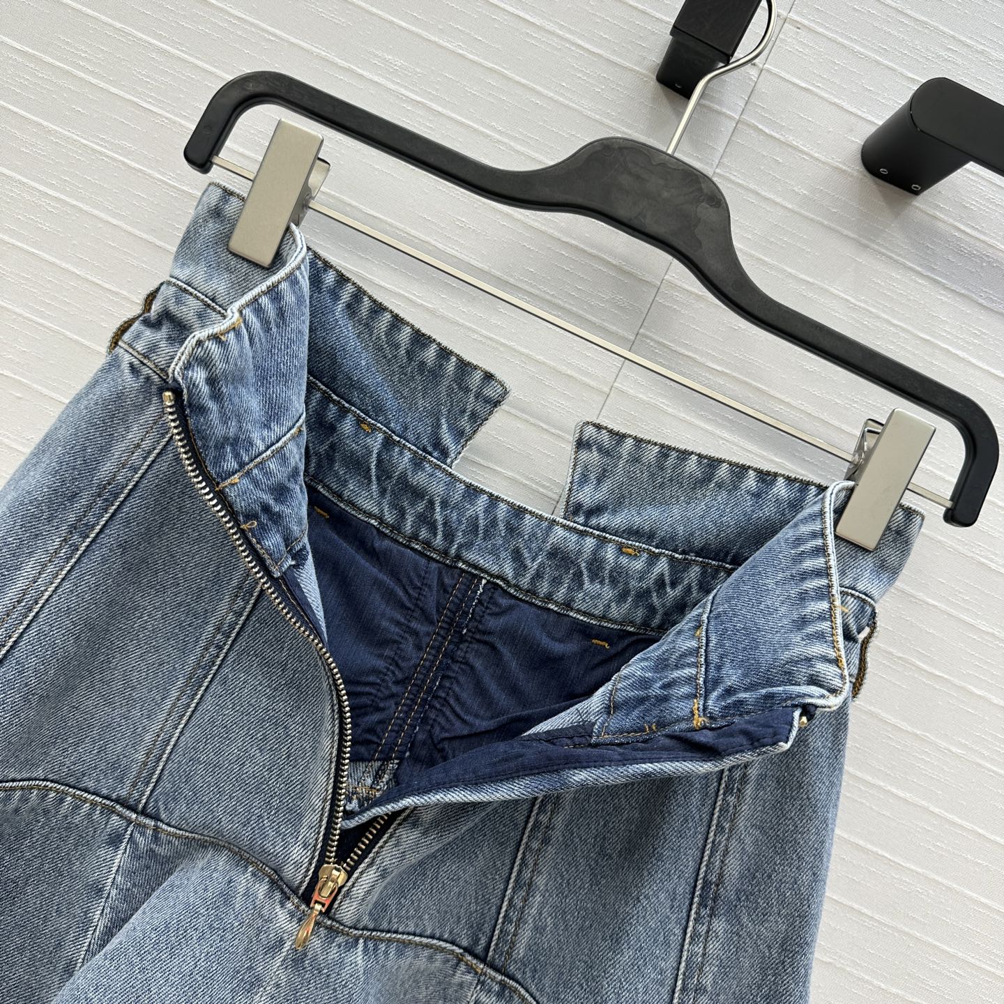 Denim Ruffle Mini Skirt, High Waist A-Line Flared Skirt for Women 10 i1756406986963 8151 0 8