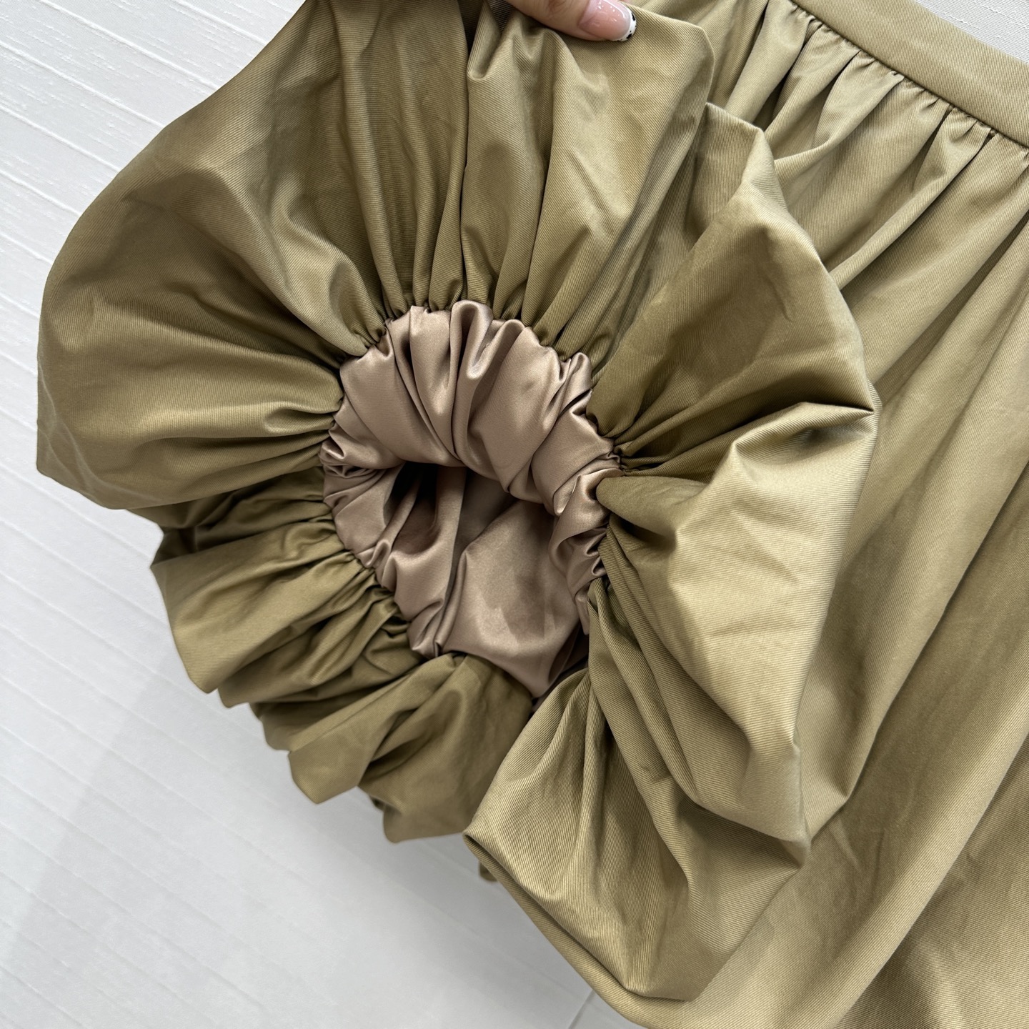 Dior Khaki Sweet Cool Girl Style Skirt, High Waist A-Line Mini Skirt 9 i1756668401868 7312 0 7