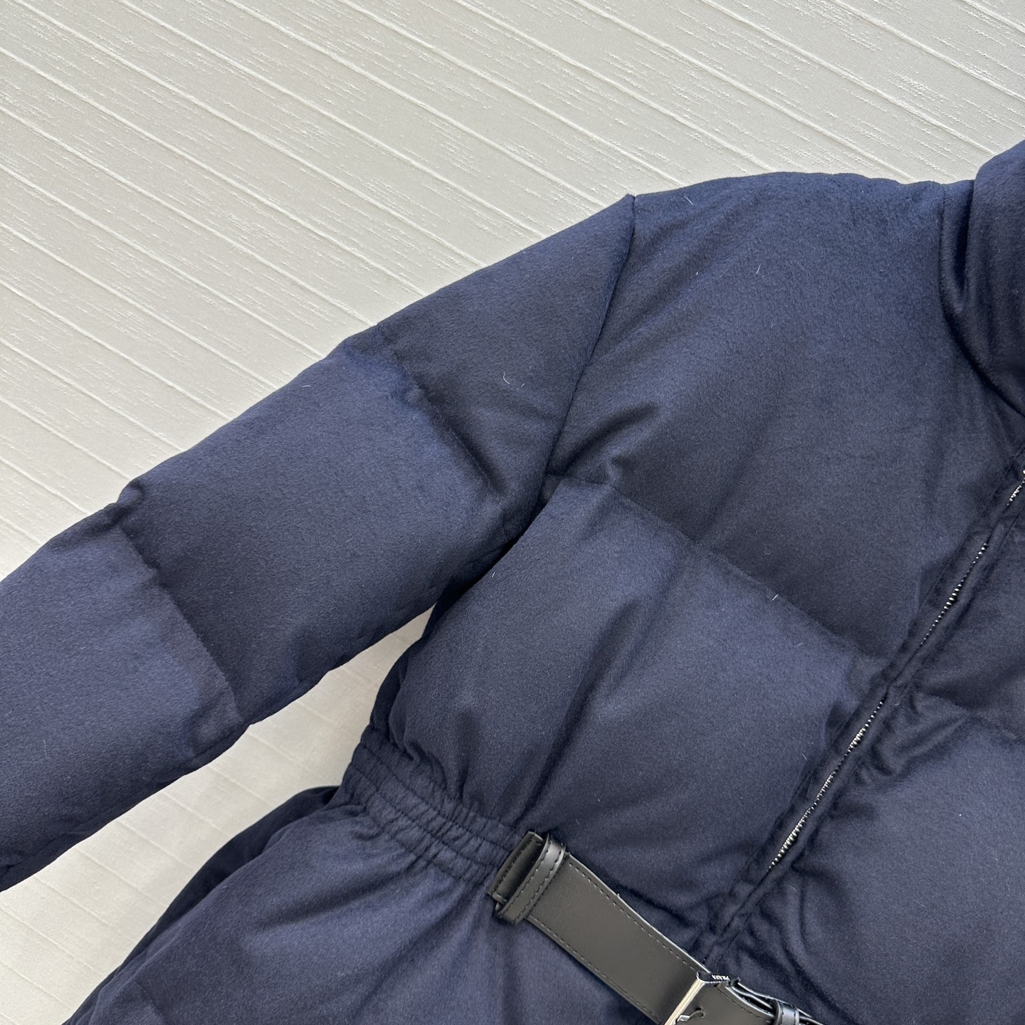 爆单推荐❤️Prad*早秋新品 立领皮带束腰毛呢羽绒服外套！不挑个子的中长款立体剪裁搭扣收腰版型上身时髦