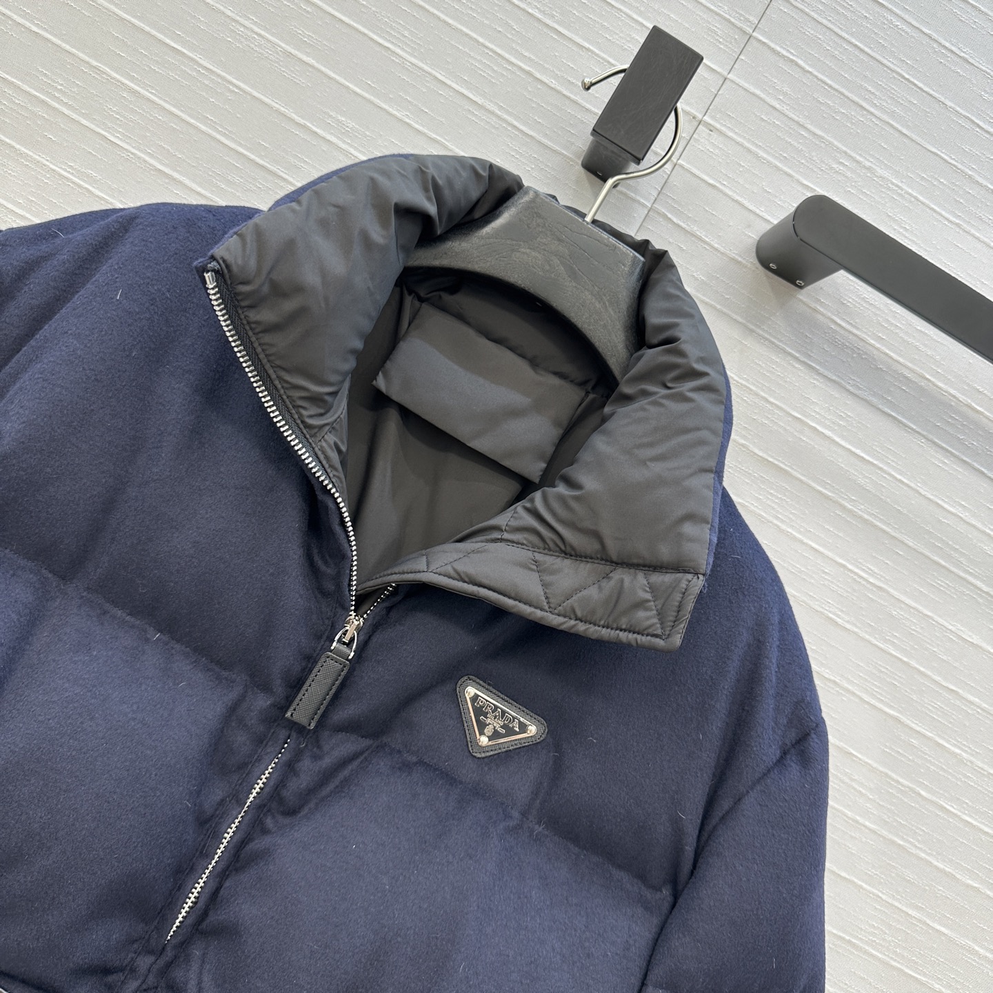 爆单推荐❤️Prad*早秋新品 立领皮带束腰毛呢羽绒服外套！不挑个子的中长款立体剪裁搭扣收腰版型上身时髦