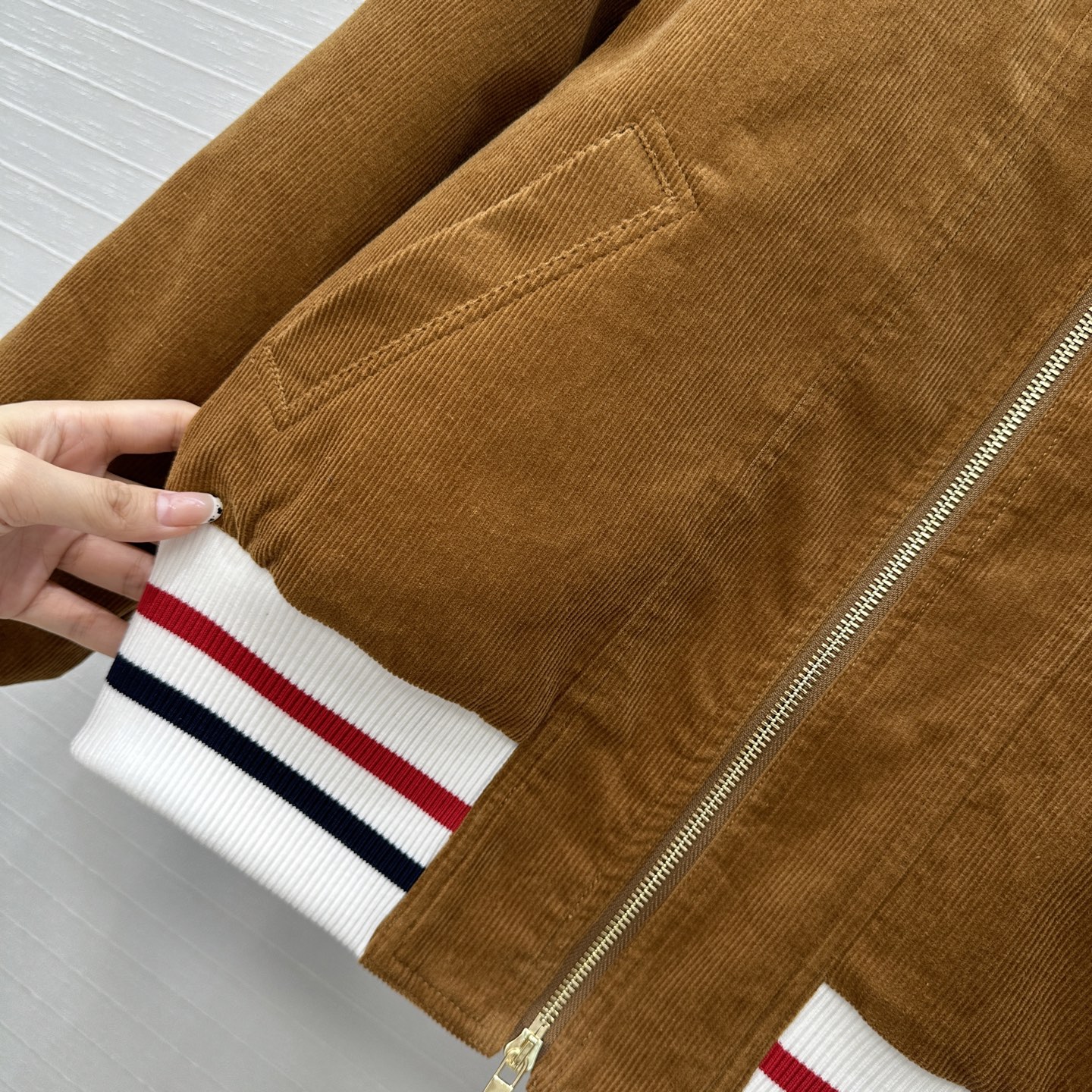Thom Browne Corduroy Jacket: Classic Bomber Style with Shearling Collar 6 i1757527421011 5616 0 4