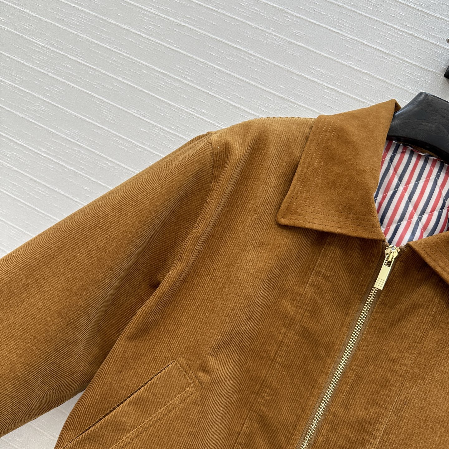 Thom Browne Corduroy Jacket: Classic Bomber Style with Shearling Collar 4 i1757527421096 7315 0 2