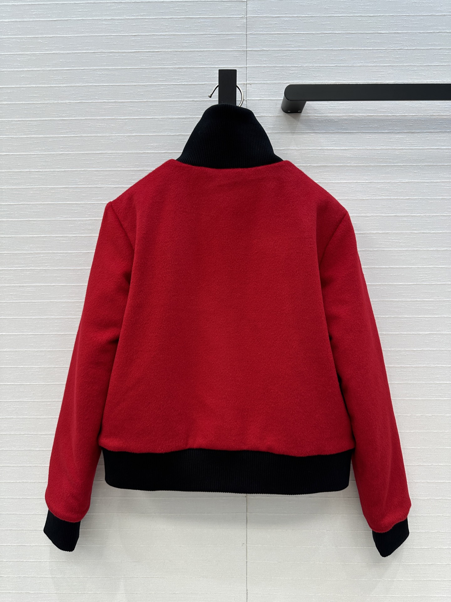 强烈推荐❤️miu系时髦分子风 立领毛呢棉服夹克外套，定位字母logo贴绣 格纹里衬拼接减龄感！螺纹边拼