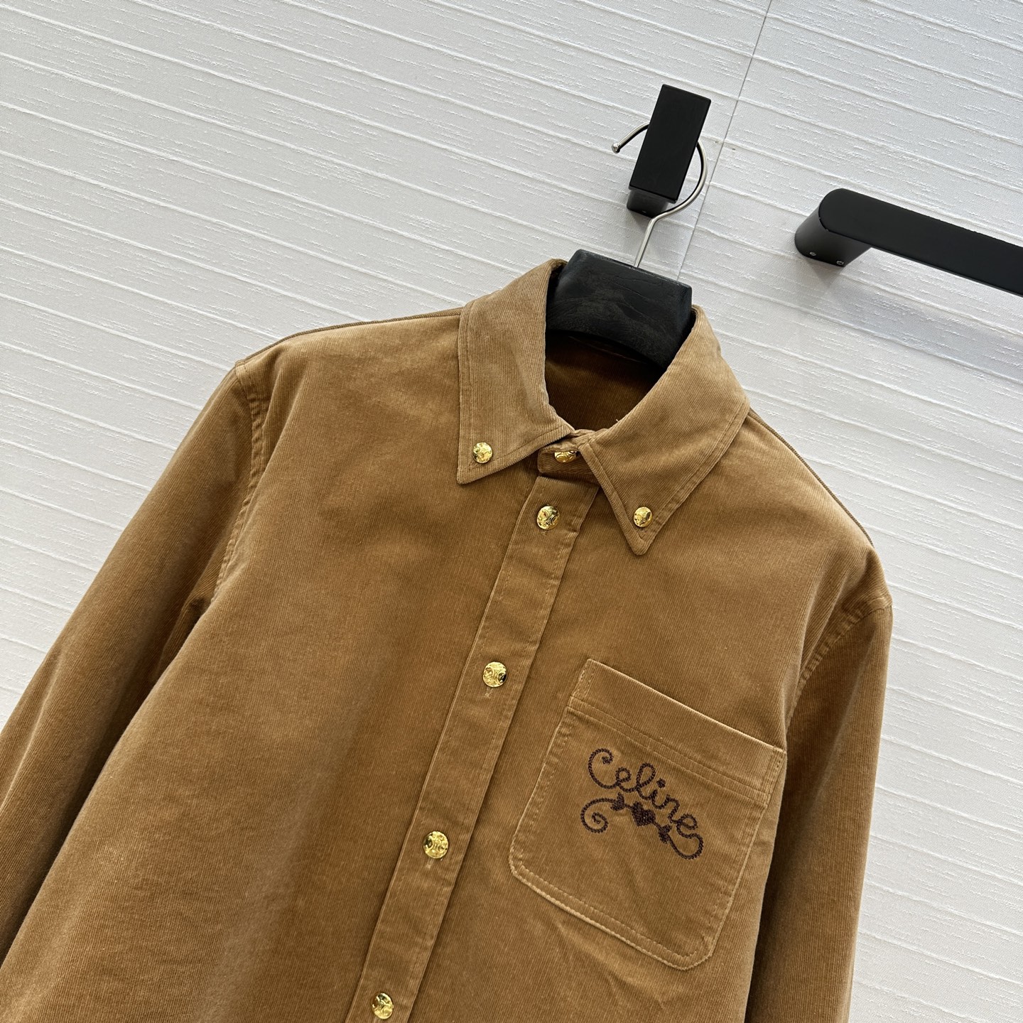 Corduroy Shirt with Metal Buckle - Elegant College Style 3 i1757706820482 8513 0 1