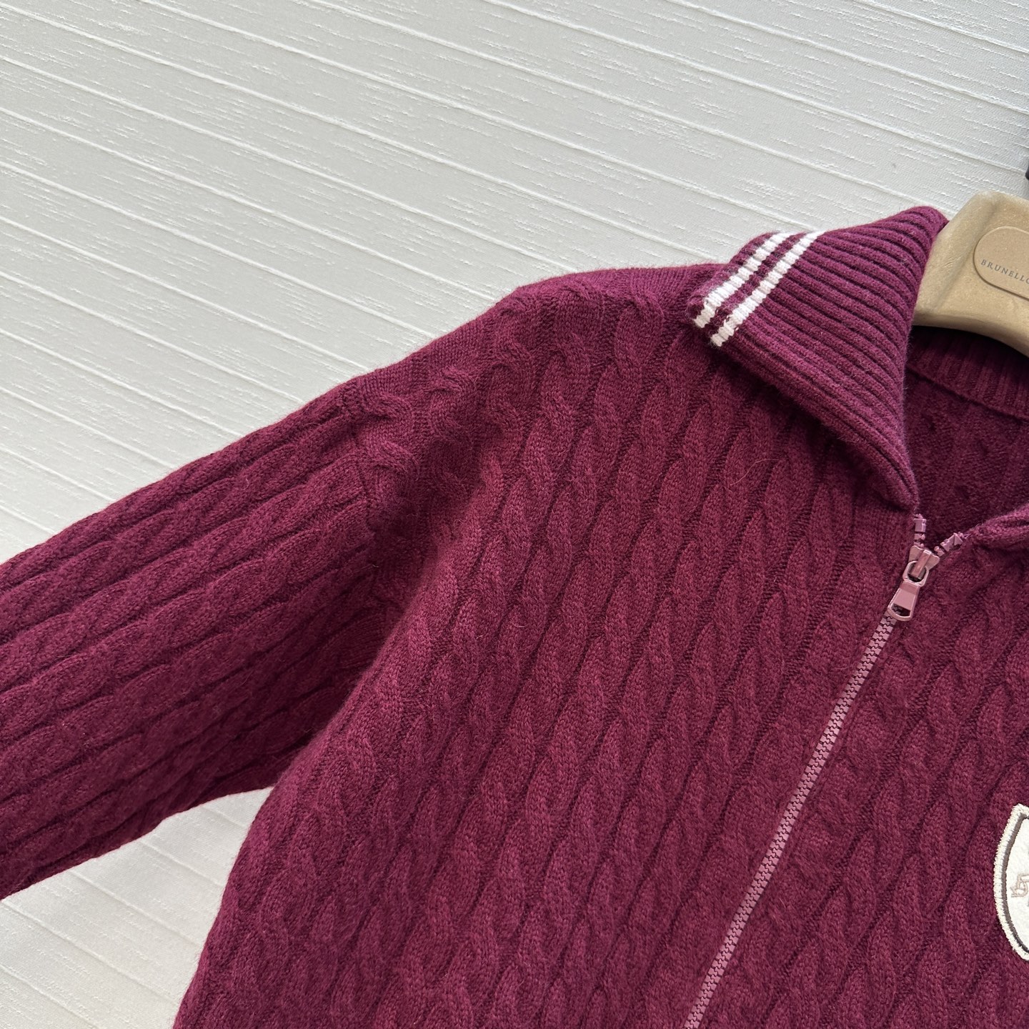 独家首发🍒高端原单品质！行走的高定 Bc温网穿搭，网球胶囊系列，徽标装饰羊绒拉链外套，减龄学院风配色条纹