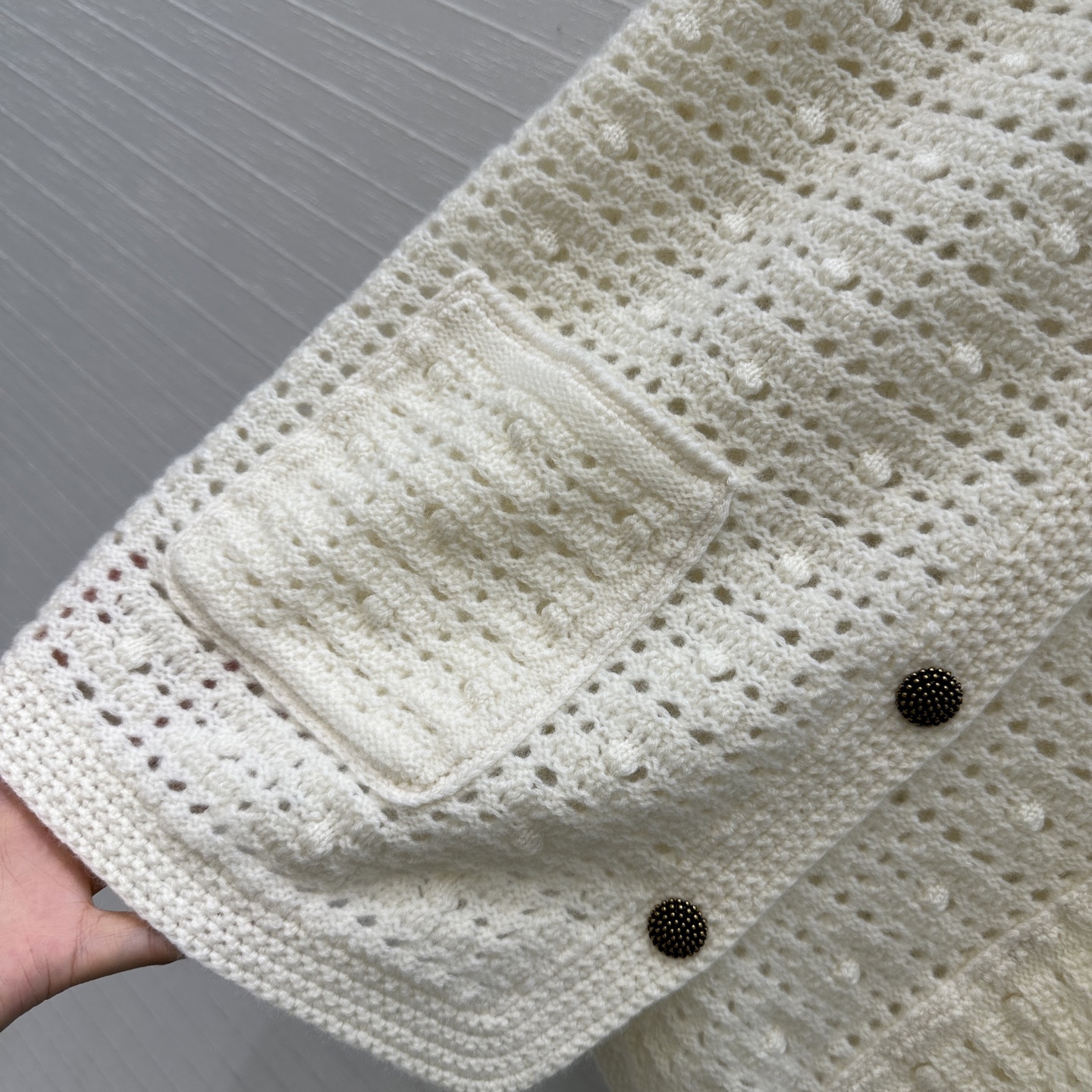 爆款推荐❤️羊绒版本！Loro Piana高智感穿搭❤️25s早秋新品羊绒钩织外套，国风立领慵懒自在的氛