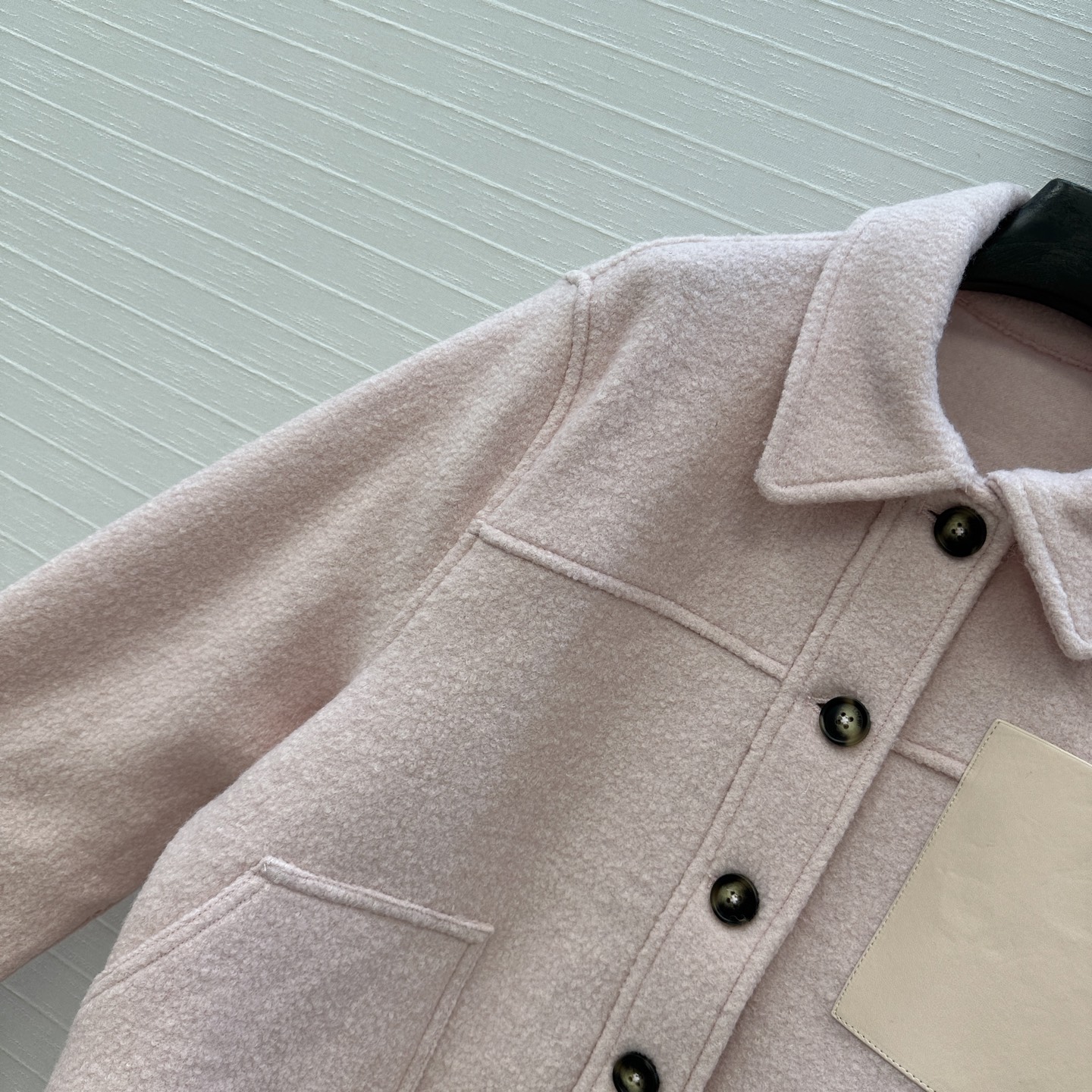Loewe Women's Wool Blend Workwear Jacket with Leather Detailing 4 i1760211814504 217 0 2