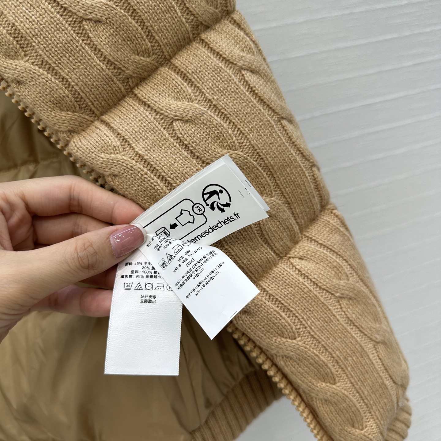 爆单推荐❤️RL拉夫*早秋新品羊毛绞花针织羽绒马甲，代购爆款！标志性徽标刺绣图案，经典立领拉链H版型百搭