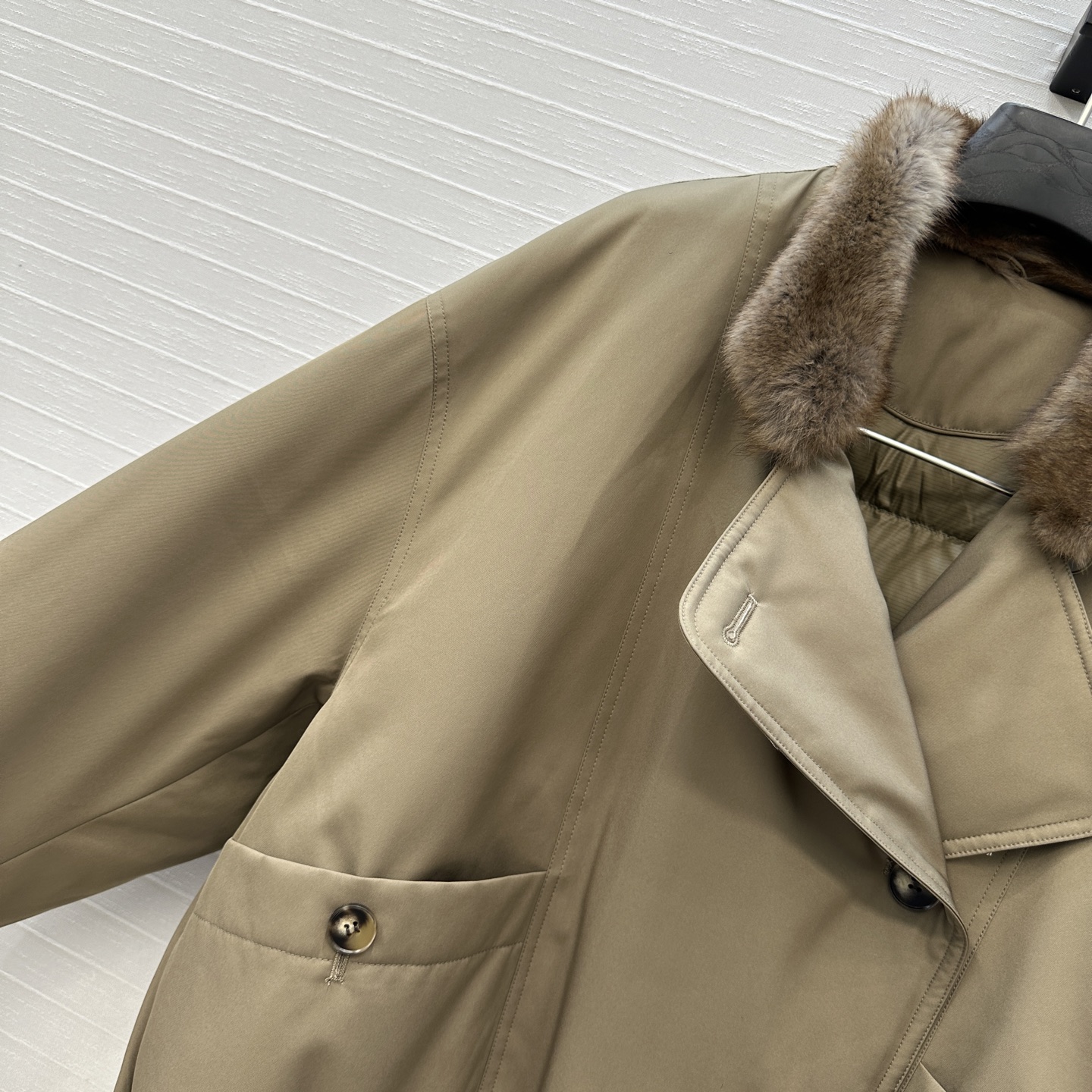 独家首发❤️品质控必入！Row风高智感穿搭！老干部立领夹克羽绒服！芬兰 紫狐皮草毛领进口日本三醋酸记忆丝