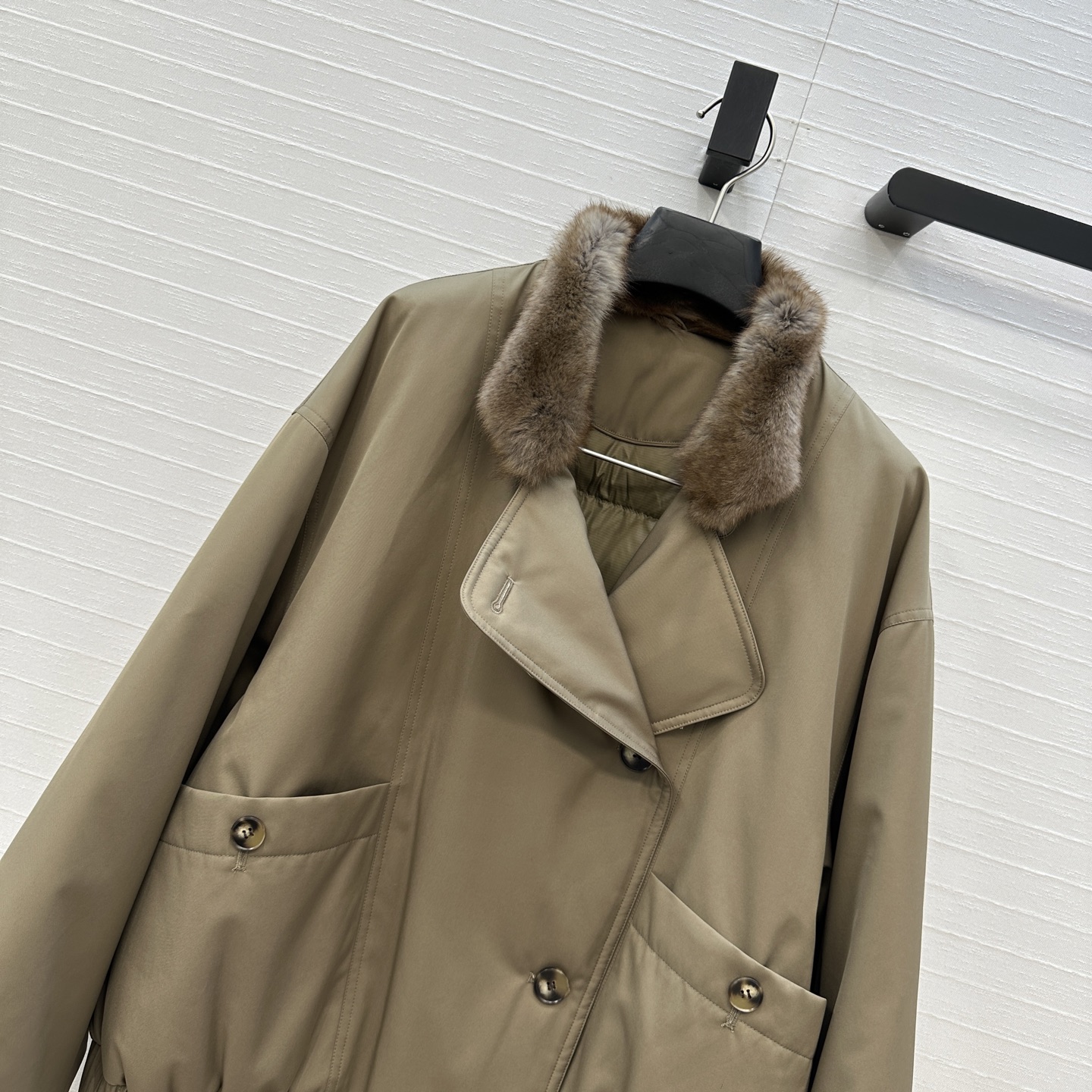 独家首发❤️品质控必入！Row风高智感穿搭！老干部立领夹克羽绒服！芬兰 紫狐皮草毛领进口日本三醋酸记忆丝