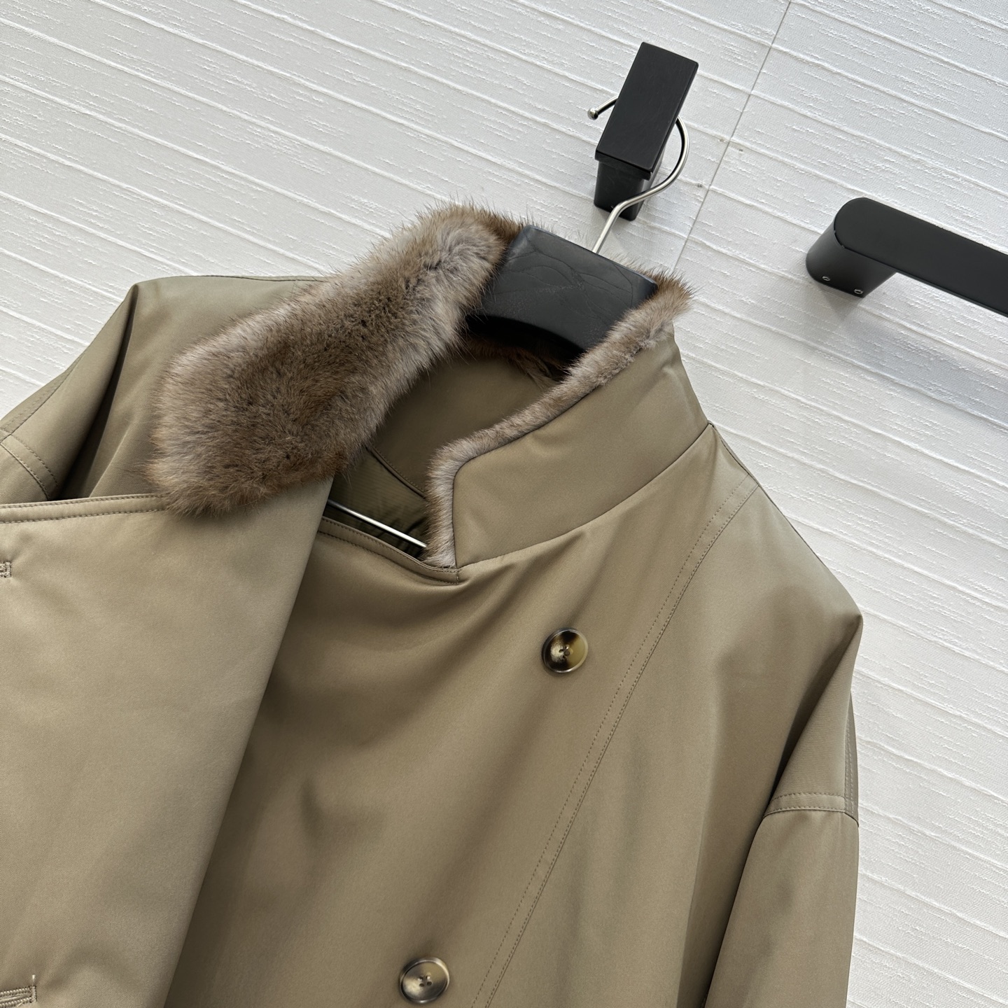 独家首发❤️品质控必入！Row风高智感穿搭！老干部立领夹克羽绒服！芬兰 紫狐皮草毛领进口日本三醋酸记忆丝