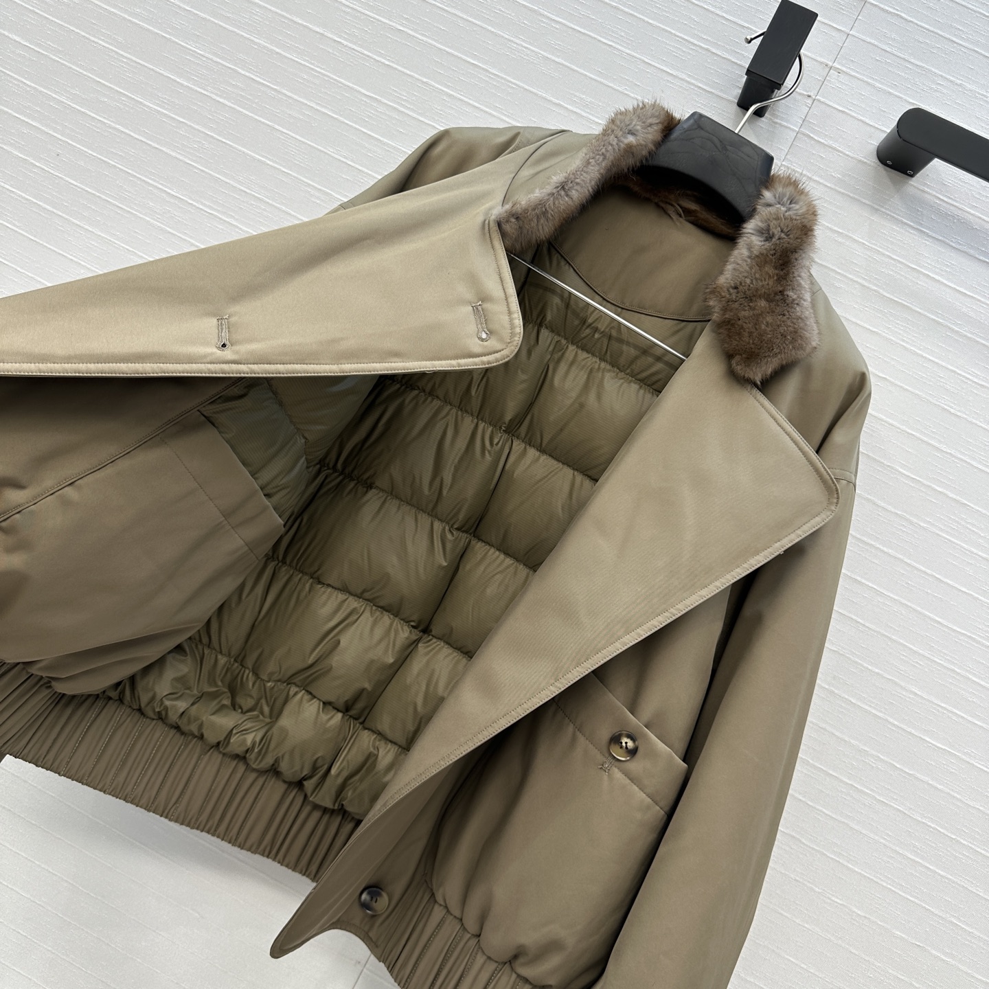 独家首发❤️品质控必入！Row风高智感穿搭！老干部立领夹克羽绒服！芬兰 紫狐皮草毛领进口日本三醋酸记忆丝