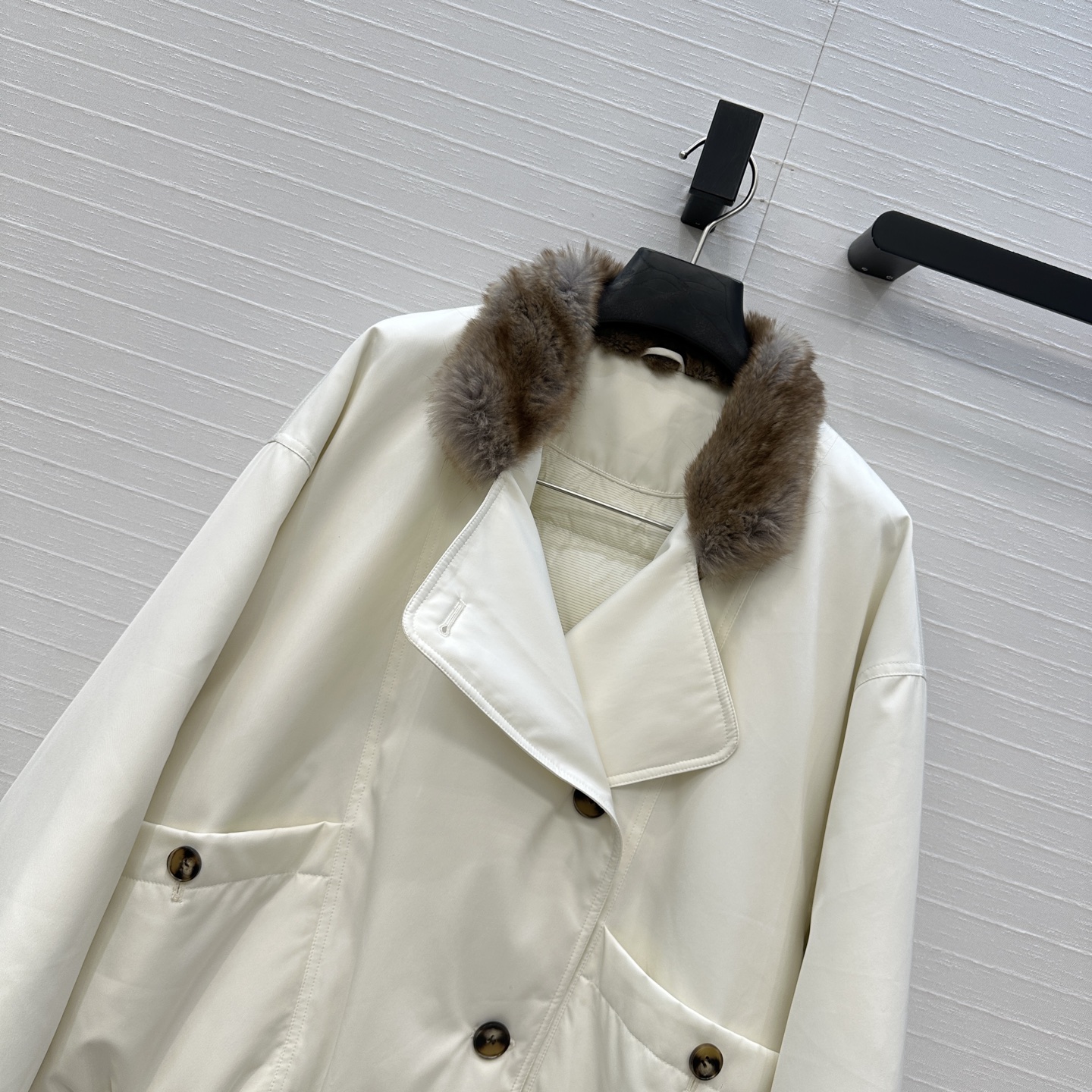 独家首发❤️品质控必入！Row风高智感穿搭！老干部立领夹克羽绒服！芬兰 紫狐皮草毛领进口日本三醋酸记忆丝